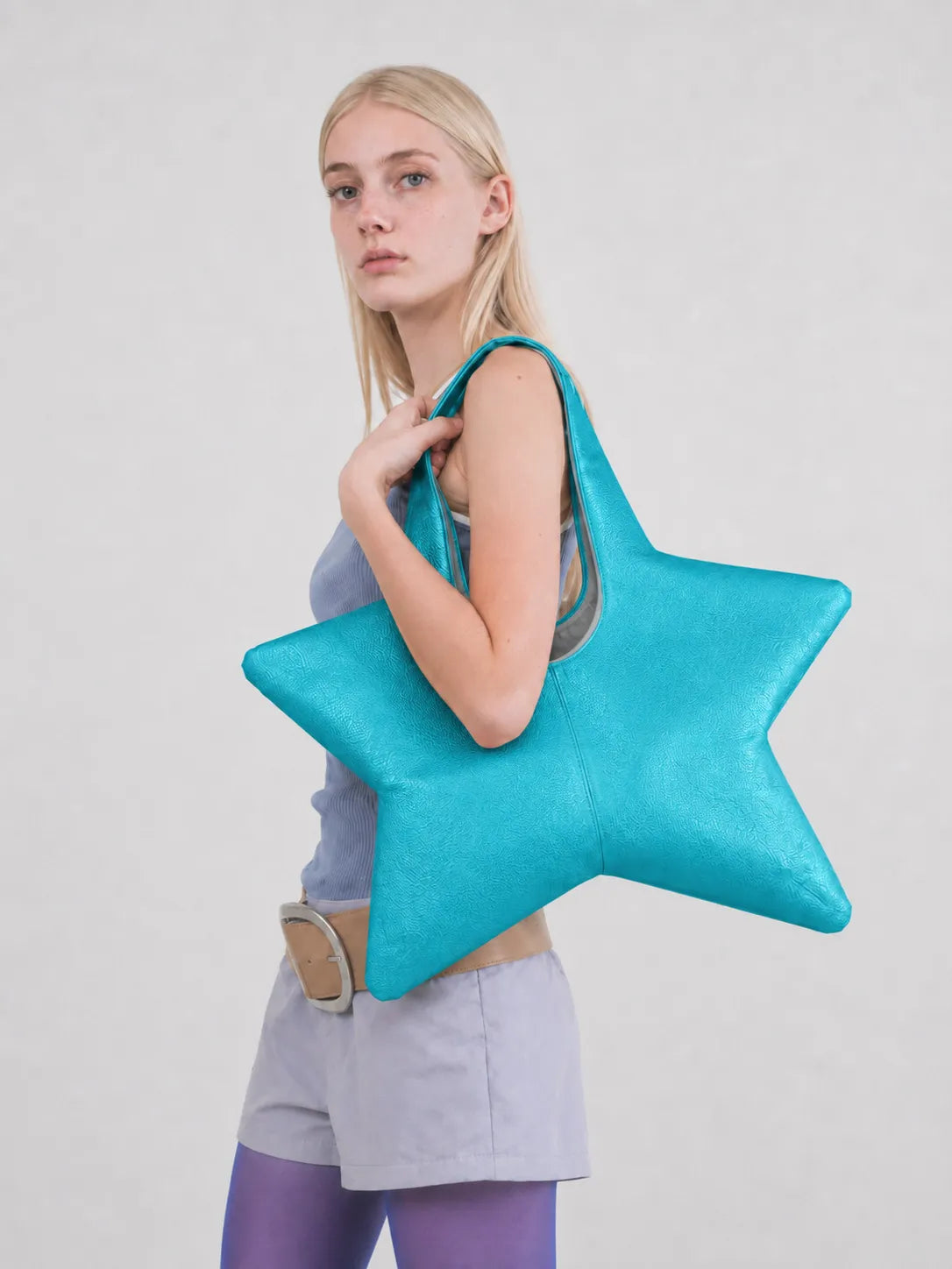 Oversized Star-Shaped Statement Tote