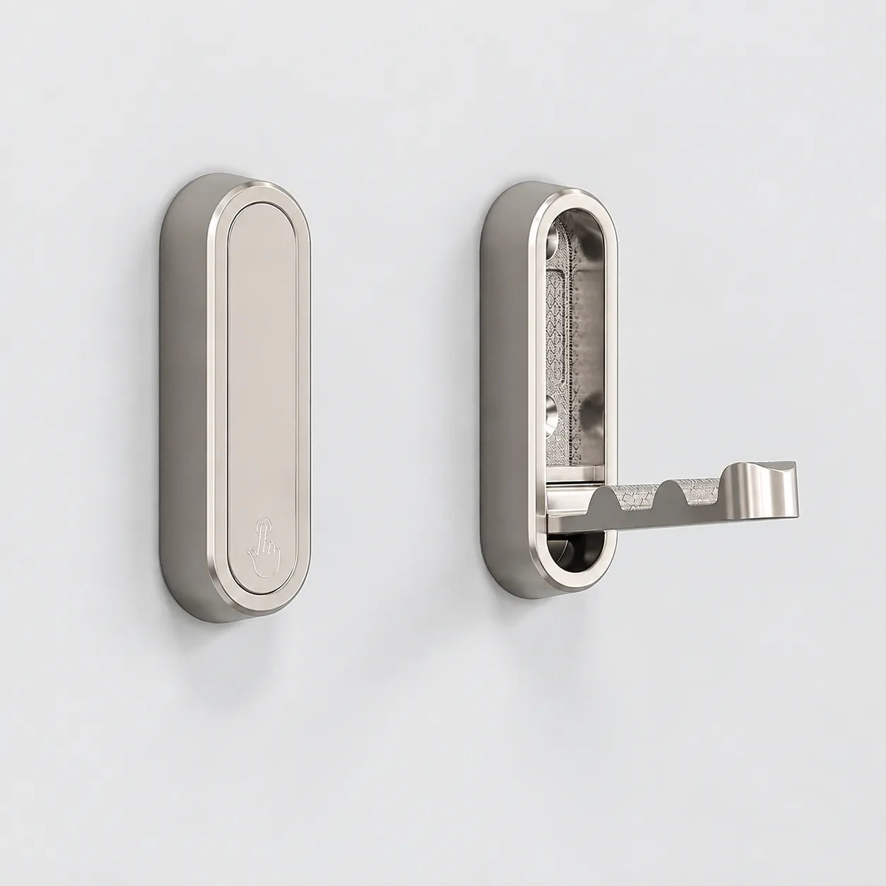 Press-to-Open Space-Saving Folding Wall Hook