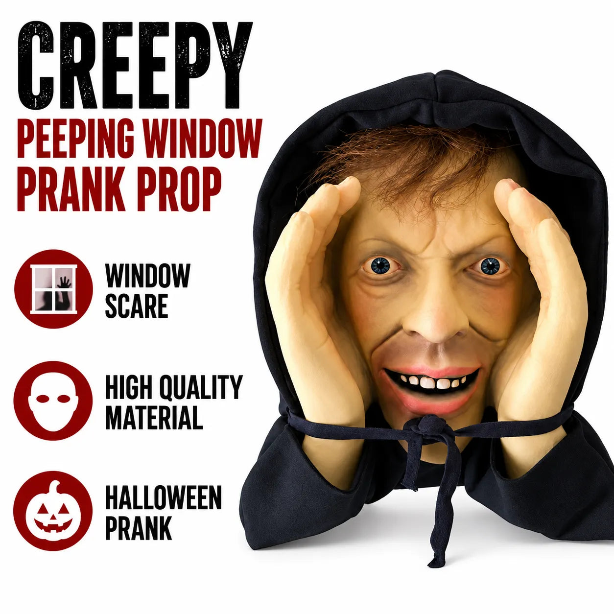 Realistic Peeping Window Halloween Prank Prop