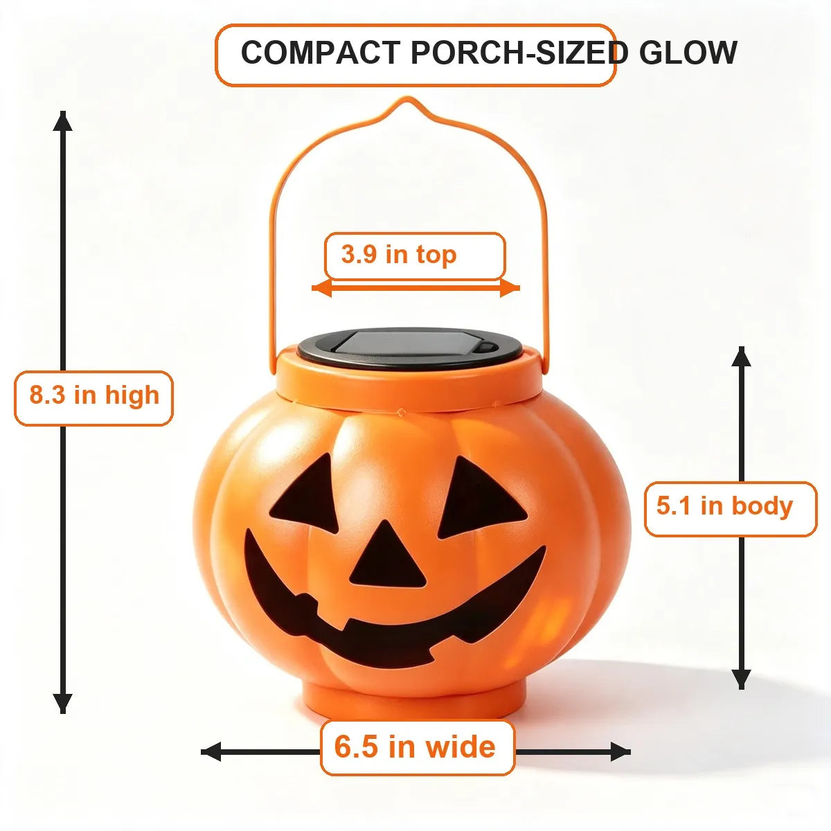 Solar Halloween Pumpkin Lantern