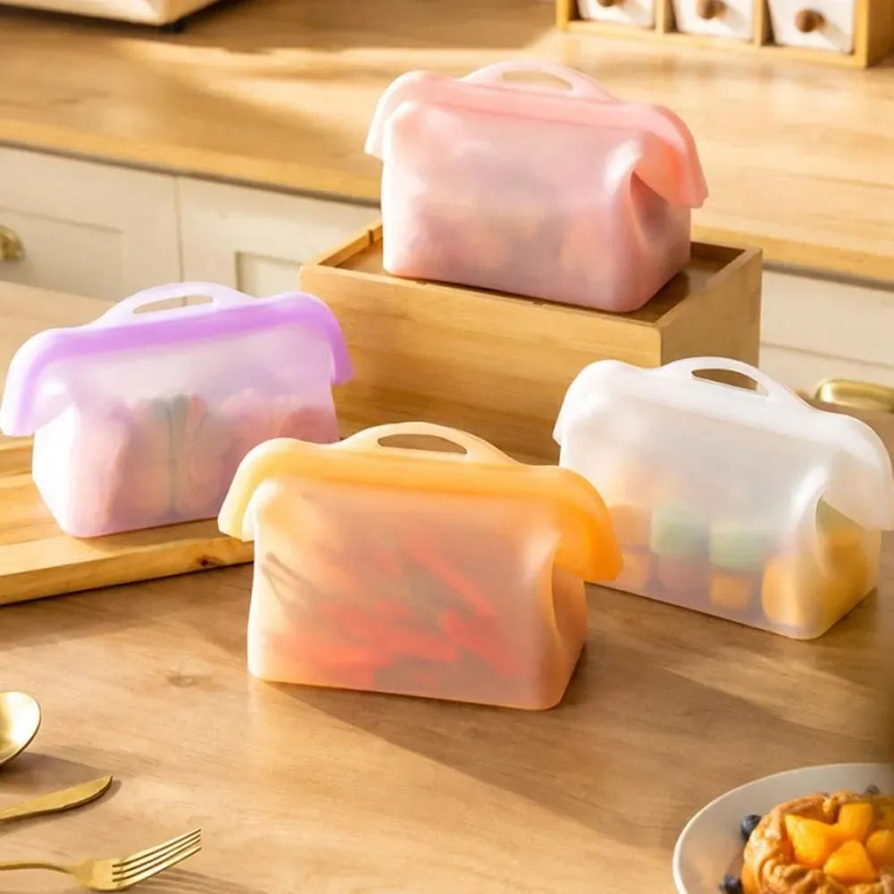Stand-Up Reusable Silicone Food Storage Bag – 1000 ml