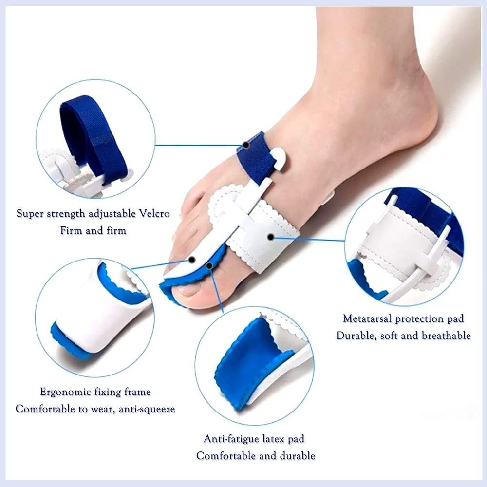 Ergonomic Bunion Corrector - Professional Hallux Valgus Relief Brace & Adjustable Toe Separator