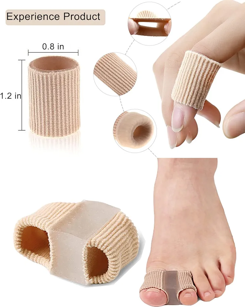 Gel Toe Spacers for Overlapping Toes Women Men, Bunion Toe Separators with 2 Loops for Feet, Hammer Toe Support Pads (2PC)