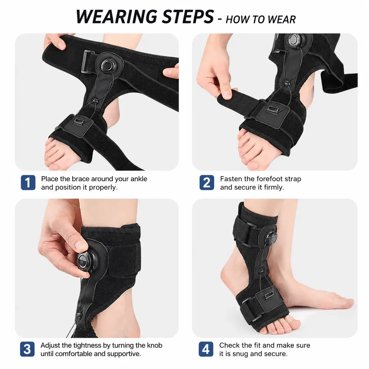 Unisex Adjustable Dial Ankle Stabilizer