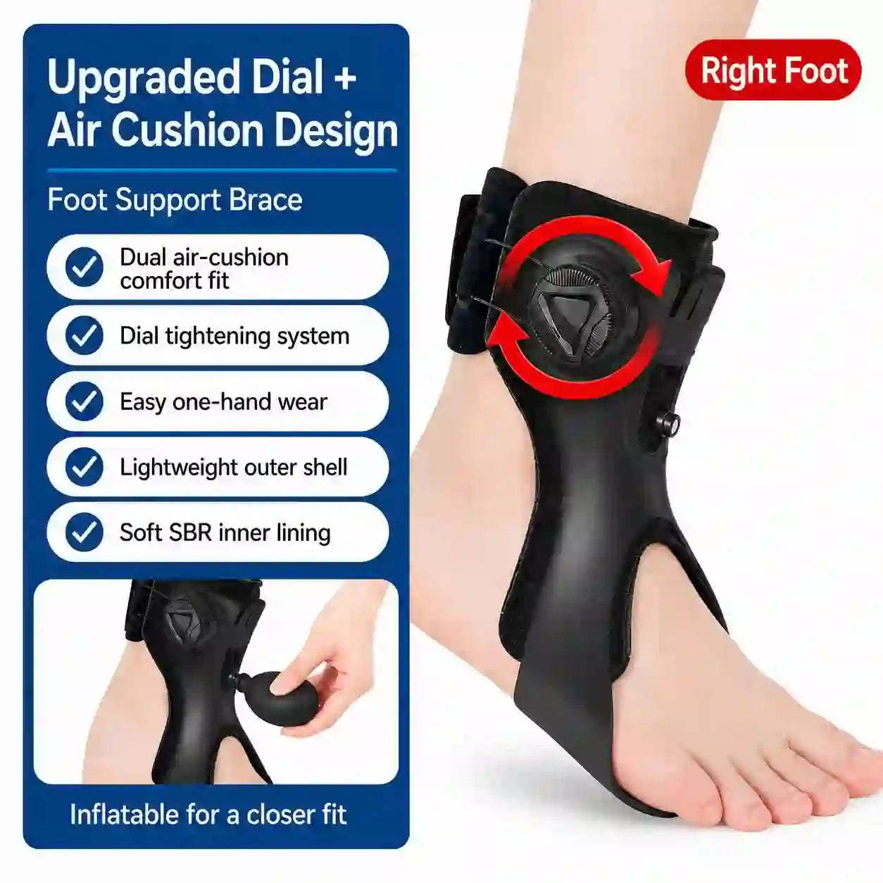 Airbag Foot Drop Support Brace (AFO)