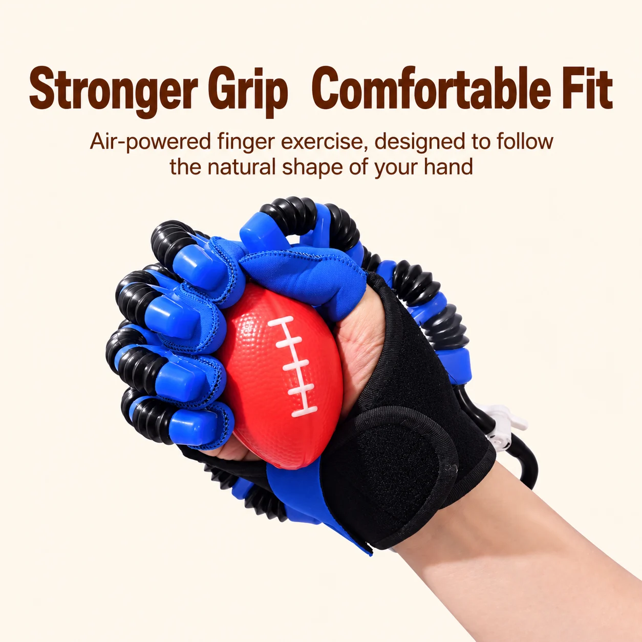 Smart Air-Powered Finger Exercise Trainer – Adjustable Hand Movement & Grip Training Glove