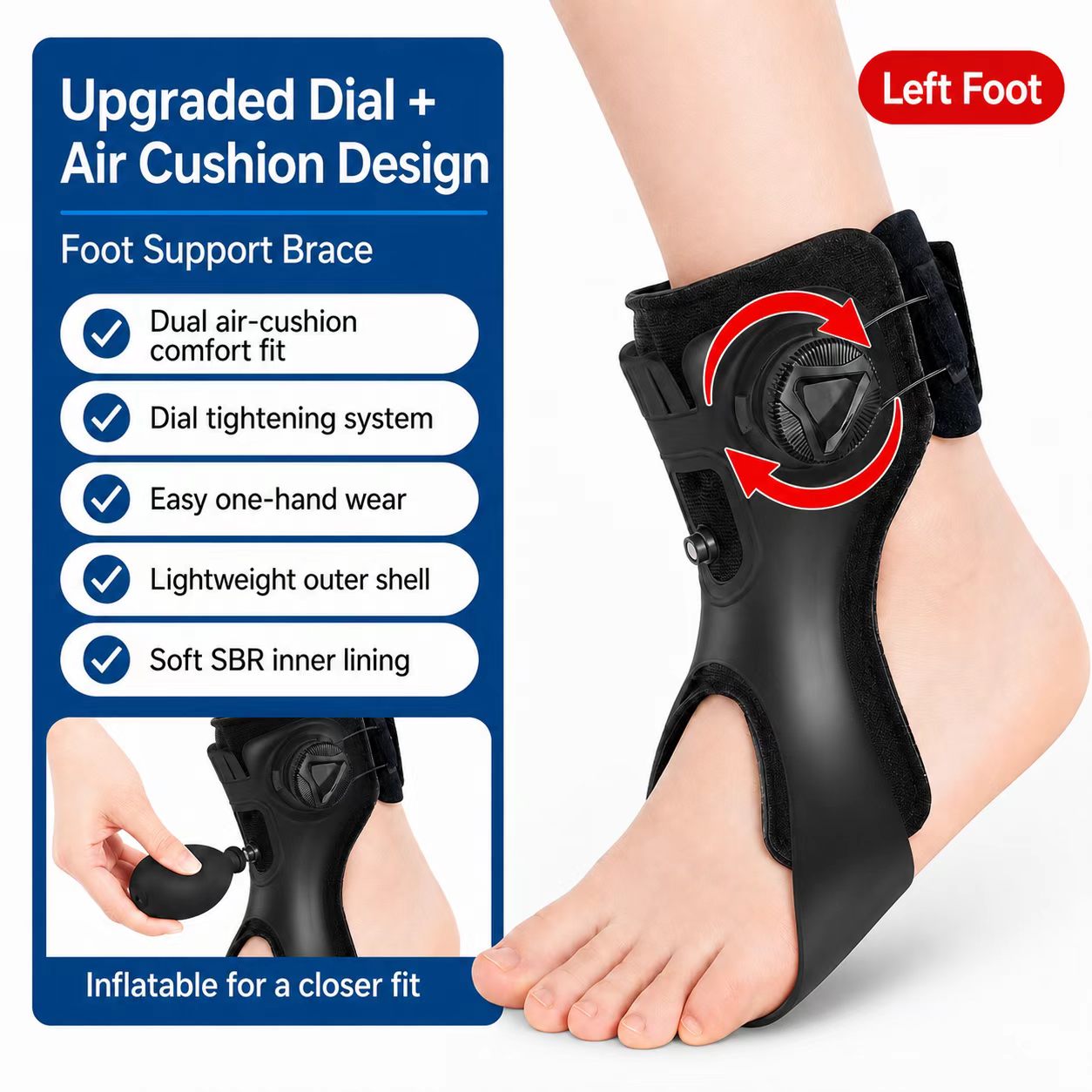 Airbag Foot Drop Support Brace (AFO)