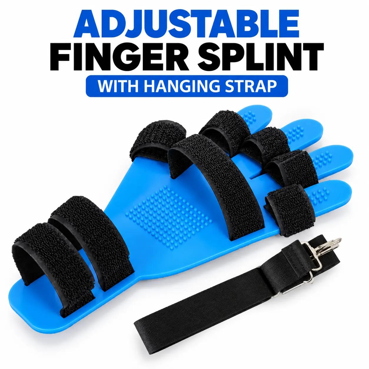 Adjustable Finger & Wrist Stretching Support Board – Hand Exercise Trainer with Individual Finger Straps