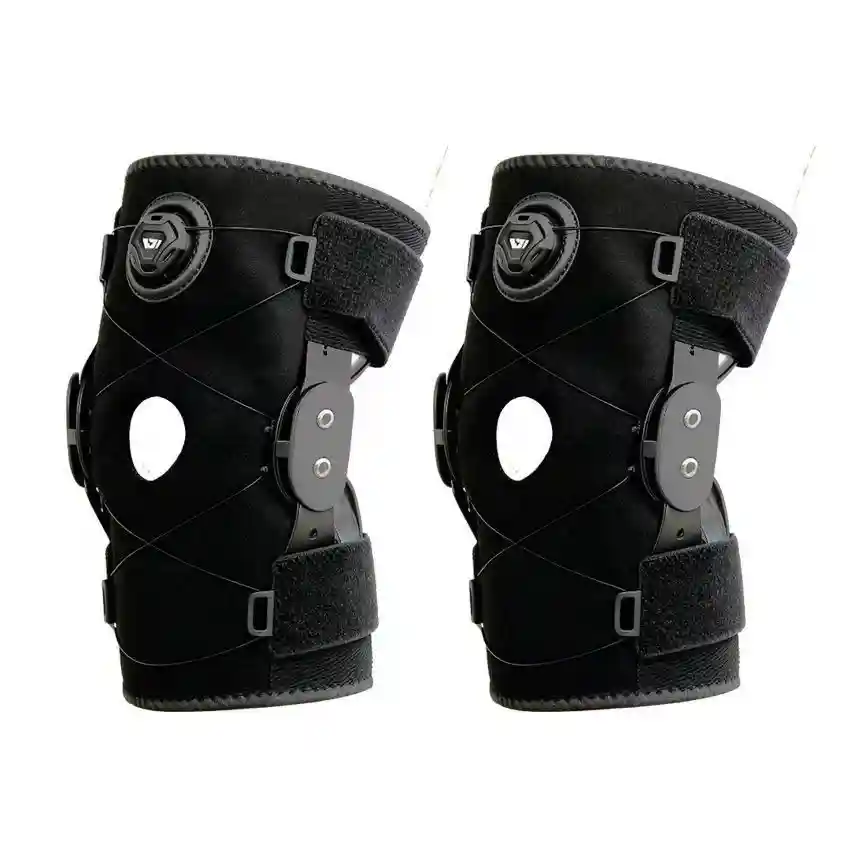 Adjustable BOA Dial Knee Support Brace with Steel Stabilizer Plates