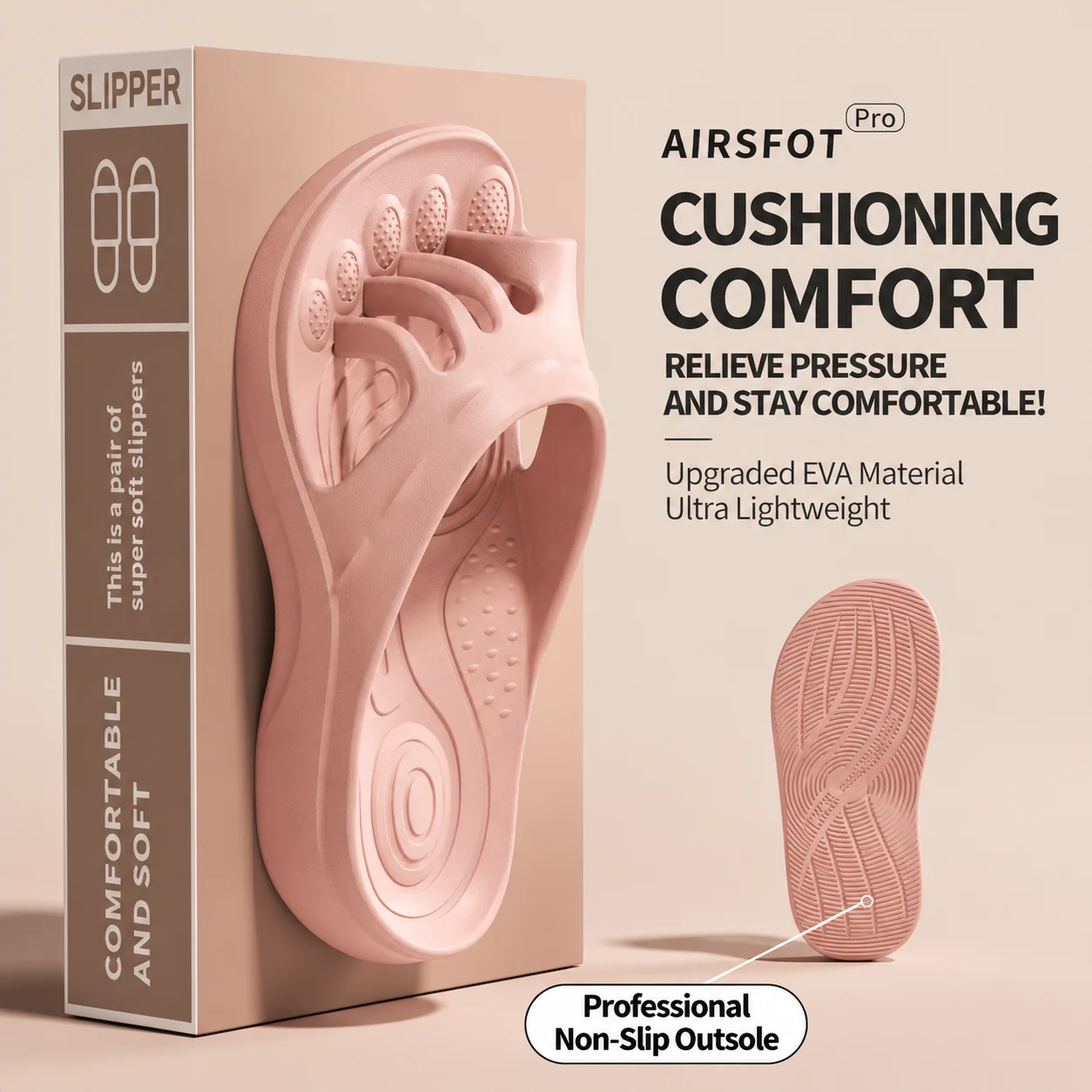 Five-Toe Separation Slides with Arch Support