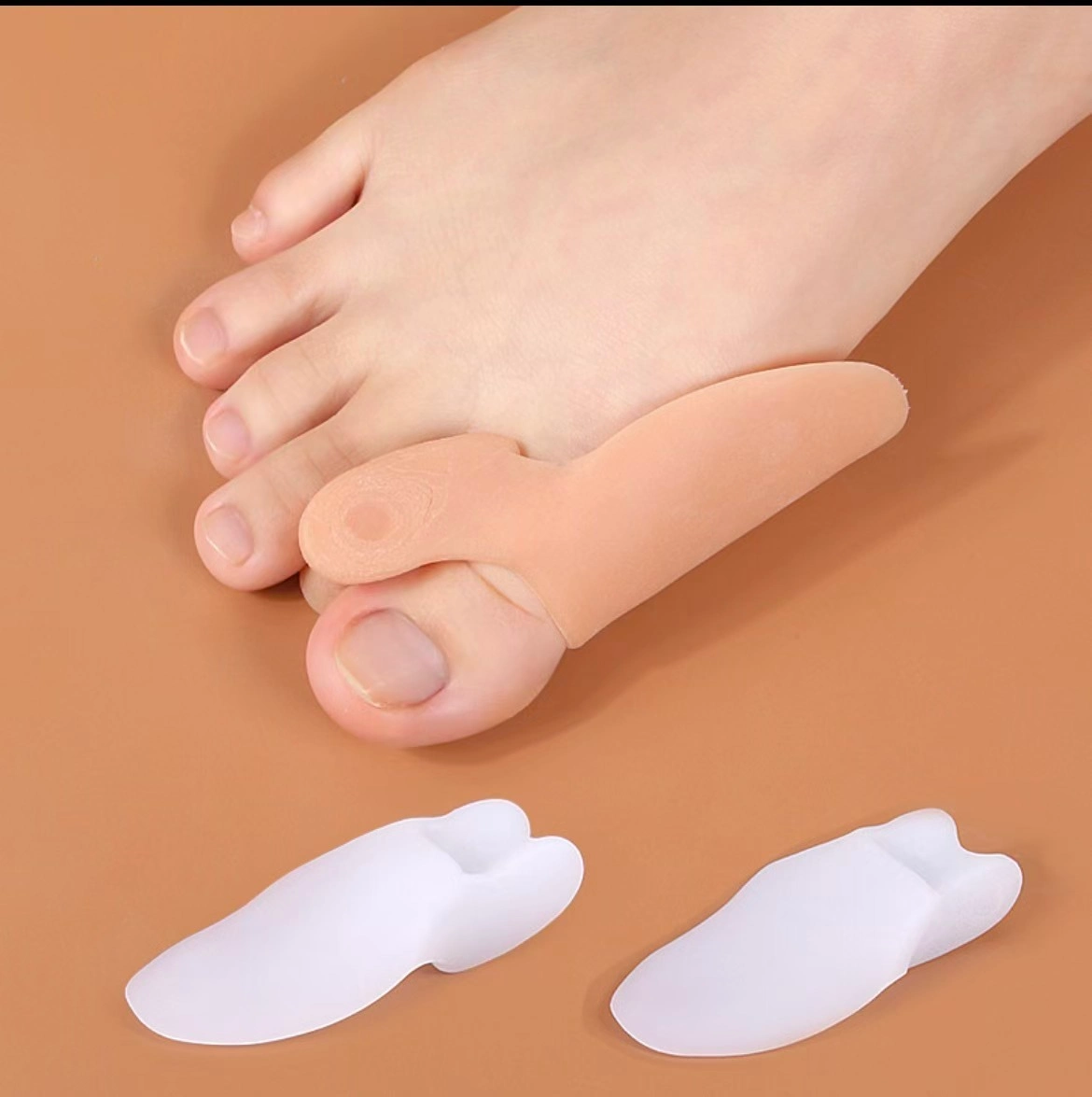 Adjustable Silicone Toe Separator Support for Big Toe Alignment & Foot Comfort