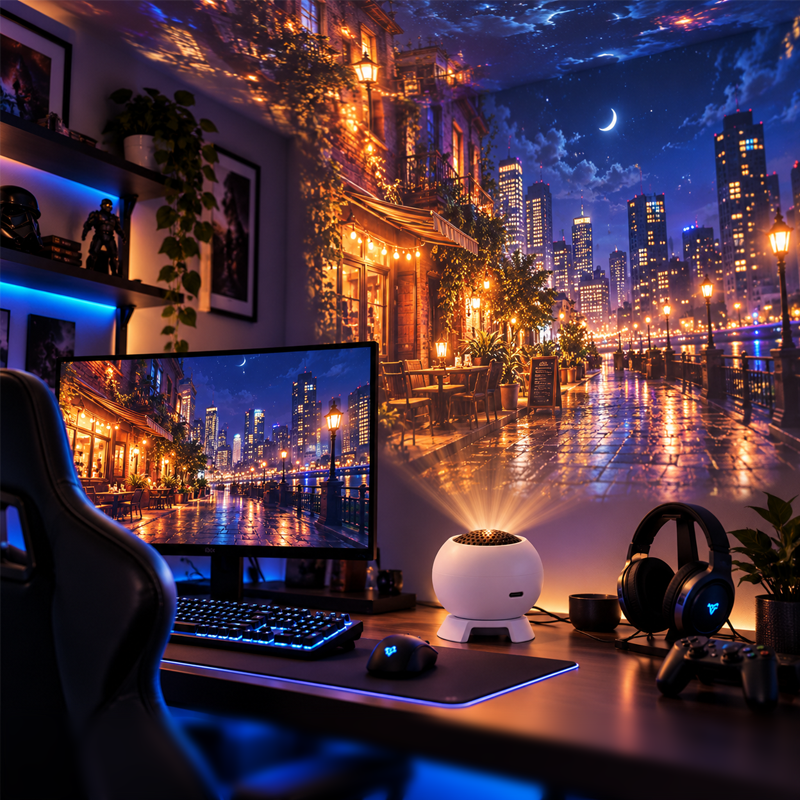 360 degree immersive room projection