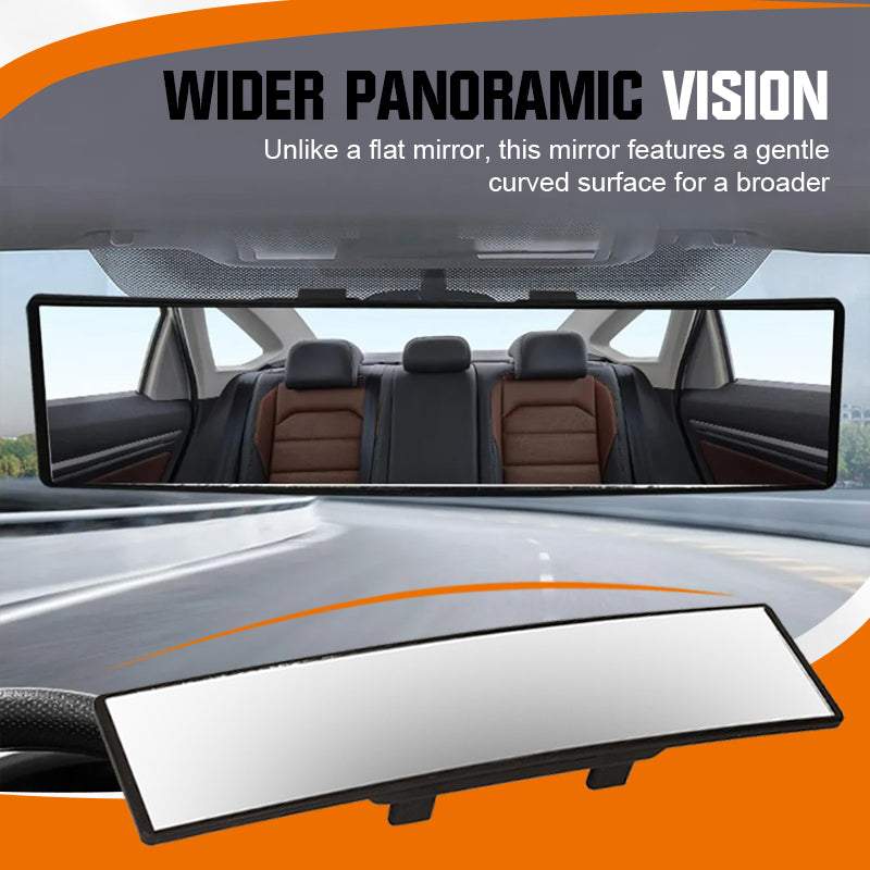 Wide-Angle Clip-On Rearview Mirror – Curved Panoramic Car Mirror