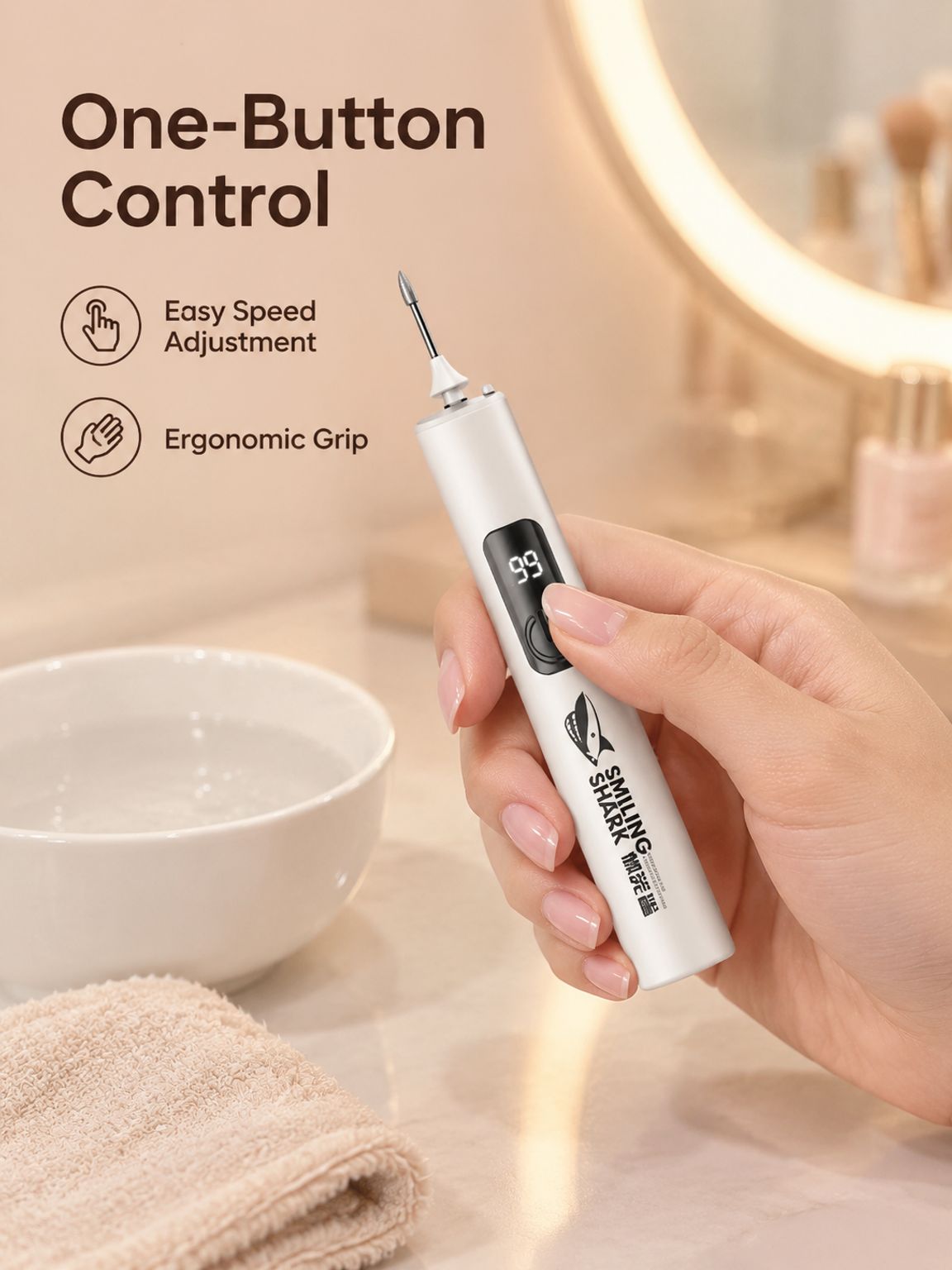 Portable Rechargeable Nail Drill Pen Set, Compact and Easy to Carry