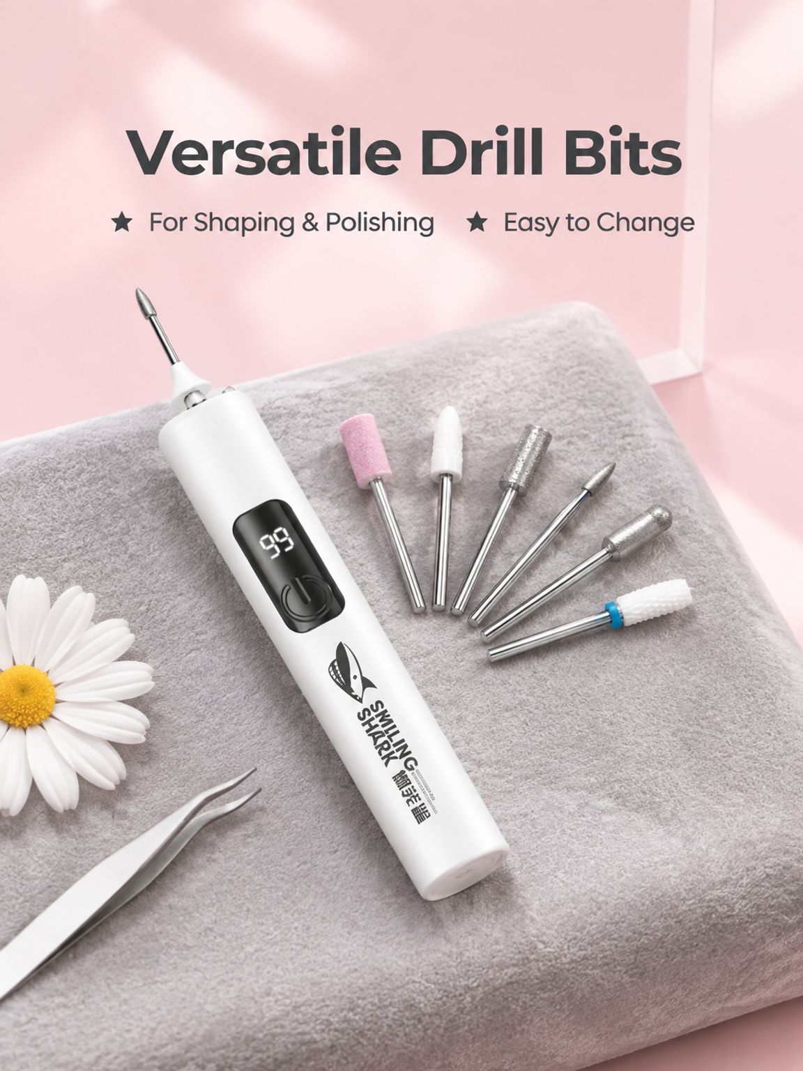 Portable Rechargeable Nail Drill Pen Set, Compact and Easy to Carry