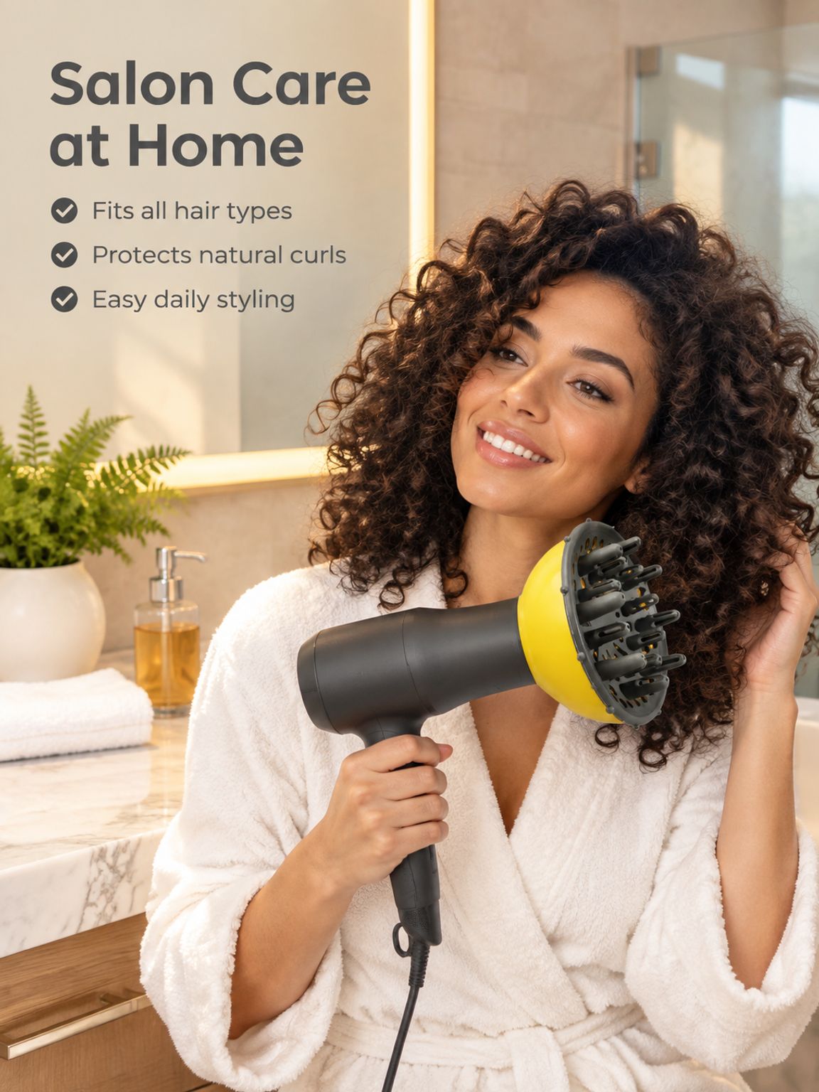 Large Universal Hair Dryer Cover for Salon Use, Strong Hold, Fits Various Curling Tools