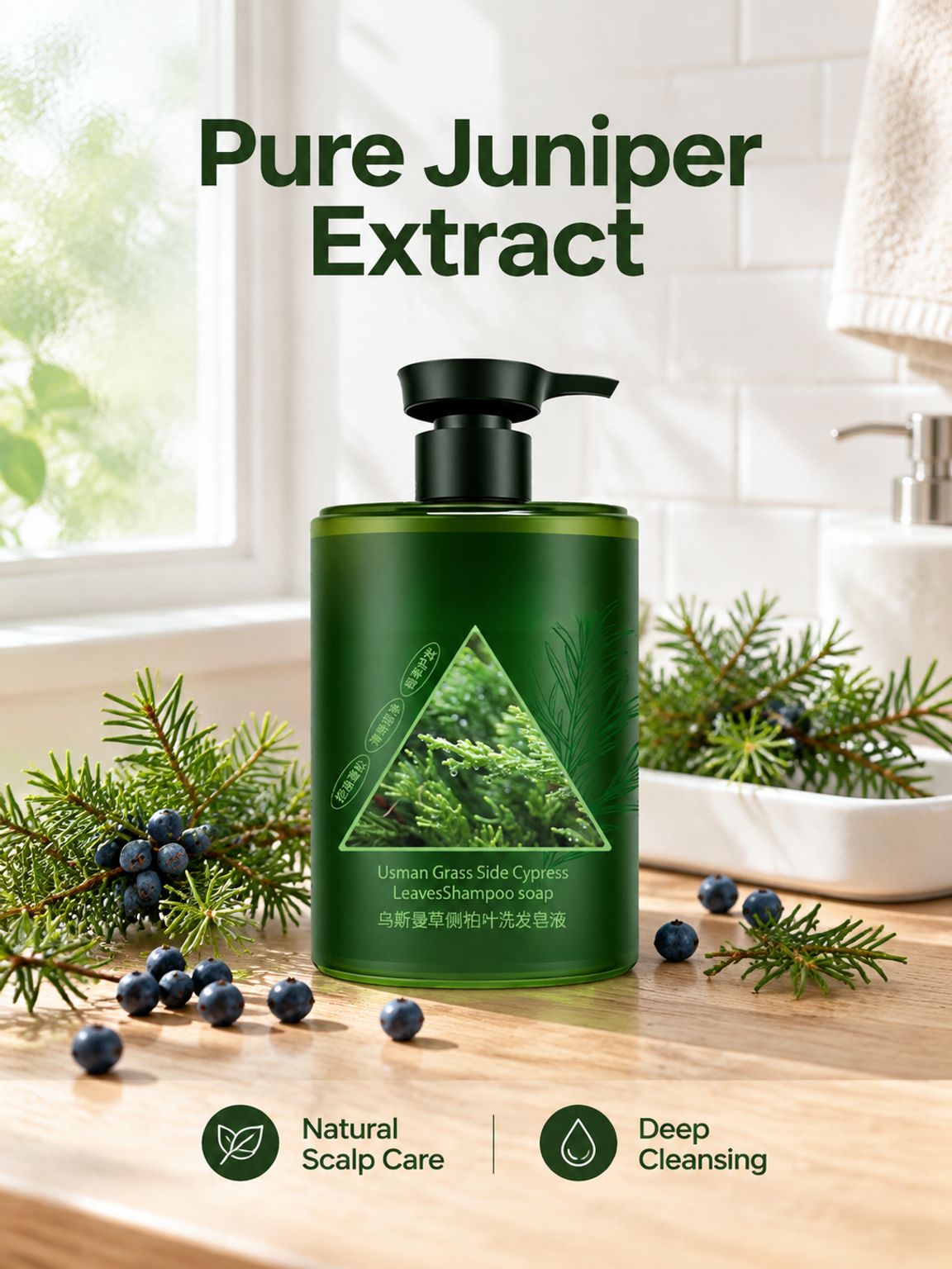 Juniper Extract Handmade Shampoo Soap