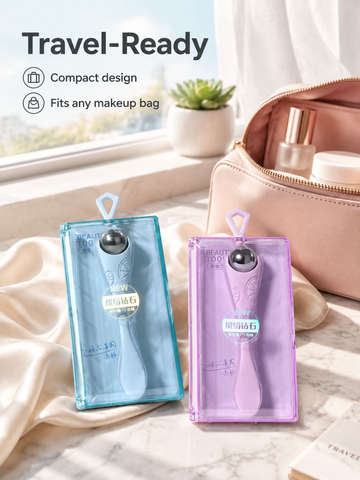 Dual-Ended Eye Cream Massage Roller, 2-in-1 Eye Care Tool