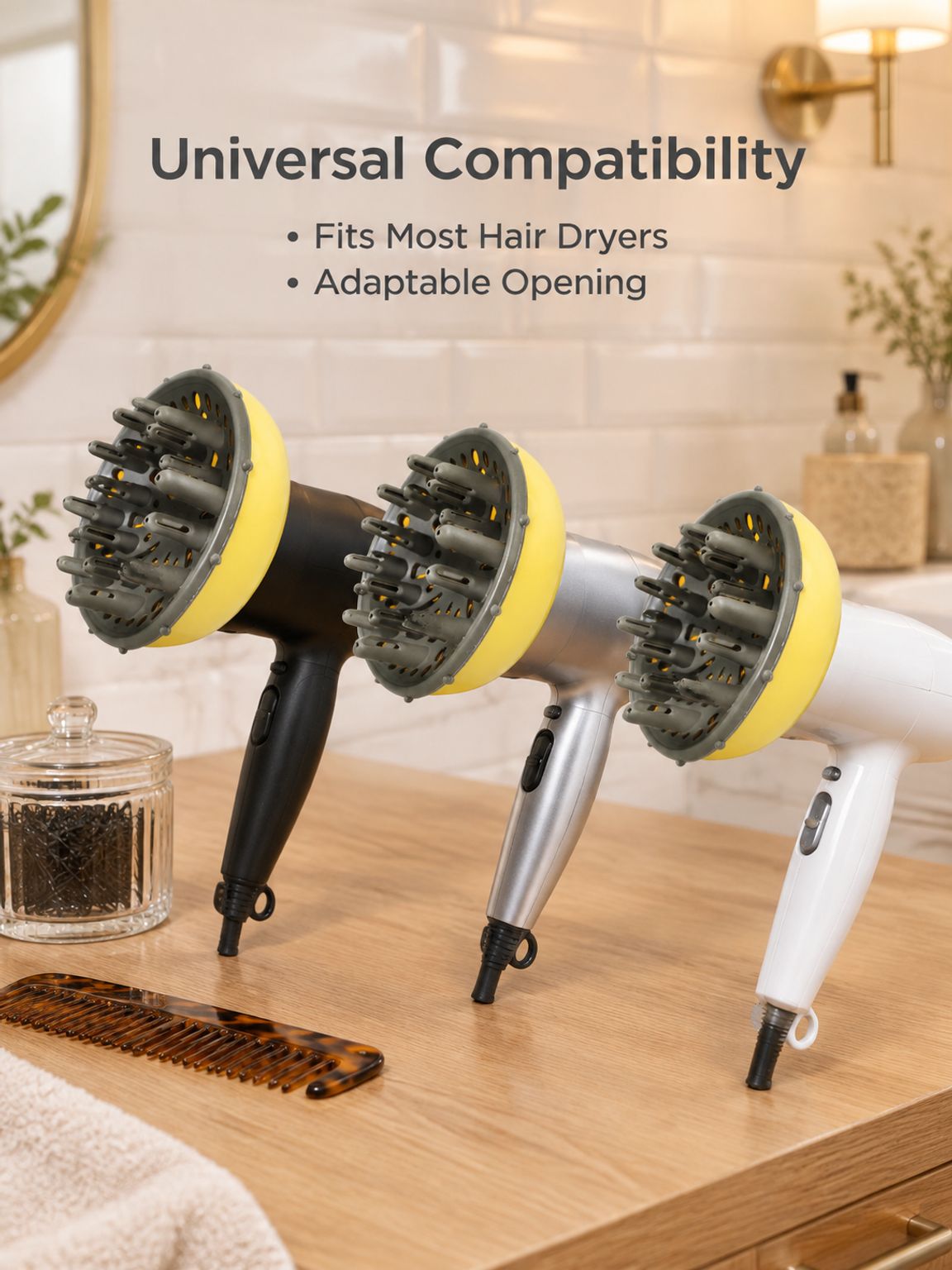 Large Universal Hair Dryer Cover for Salon Use, Strong Hold, Fits Various Curling Tools