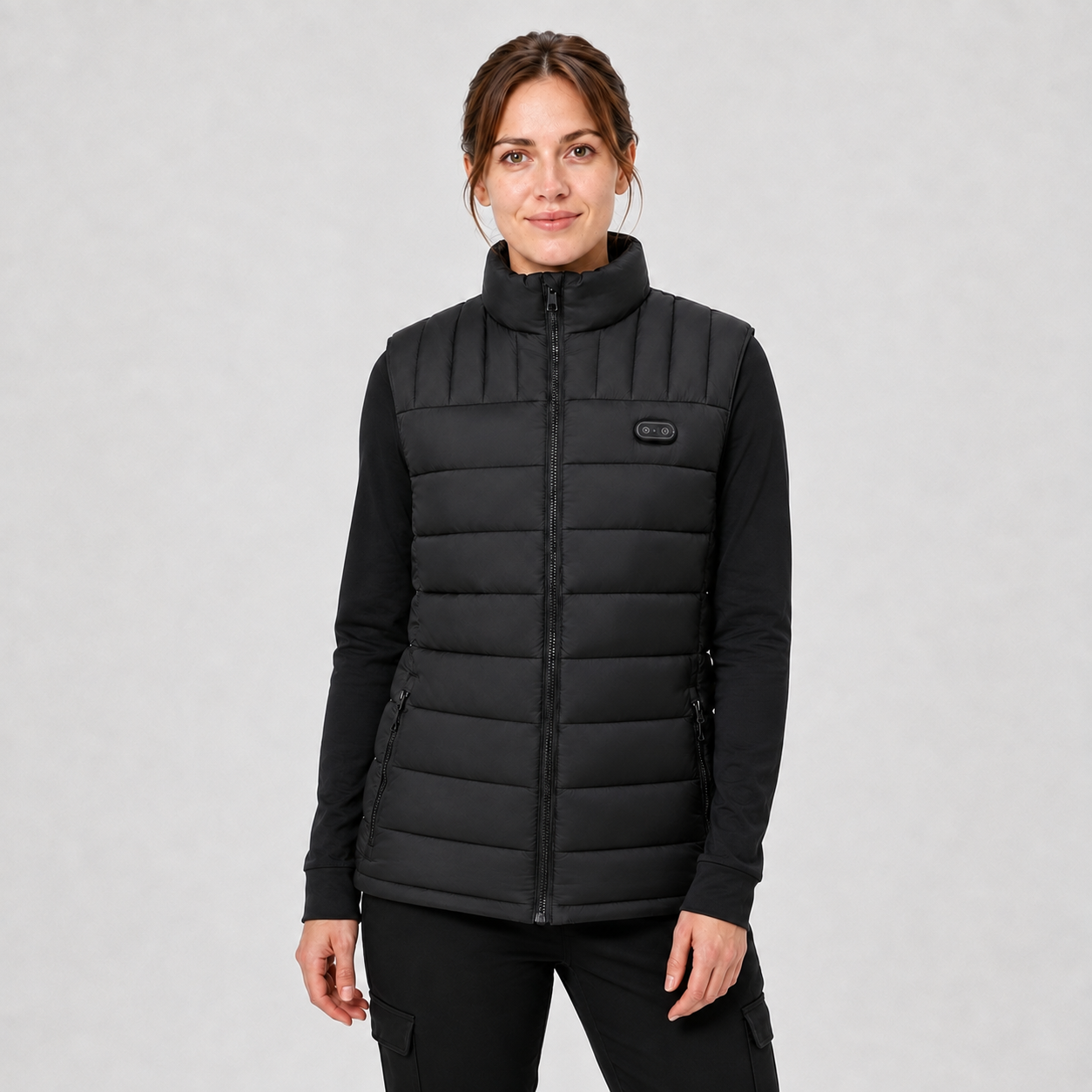 Women's Premium Heated Vest for Outdoor Winter Adventures-Black