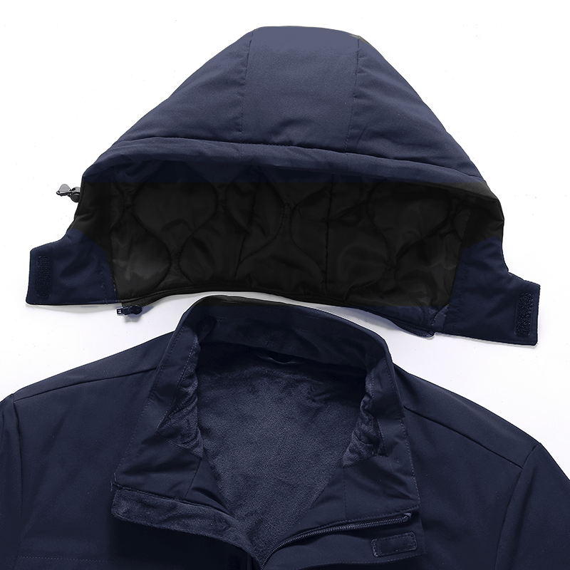 Men's 9-Zone Heated Winter Jacket with Detachable Hood