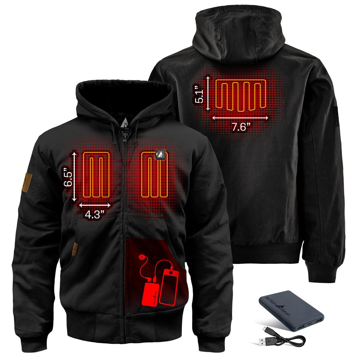 Heatrea 5V Battery Heated Work Jacket
