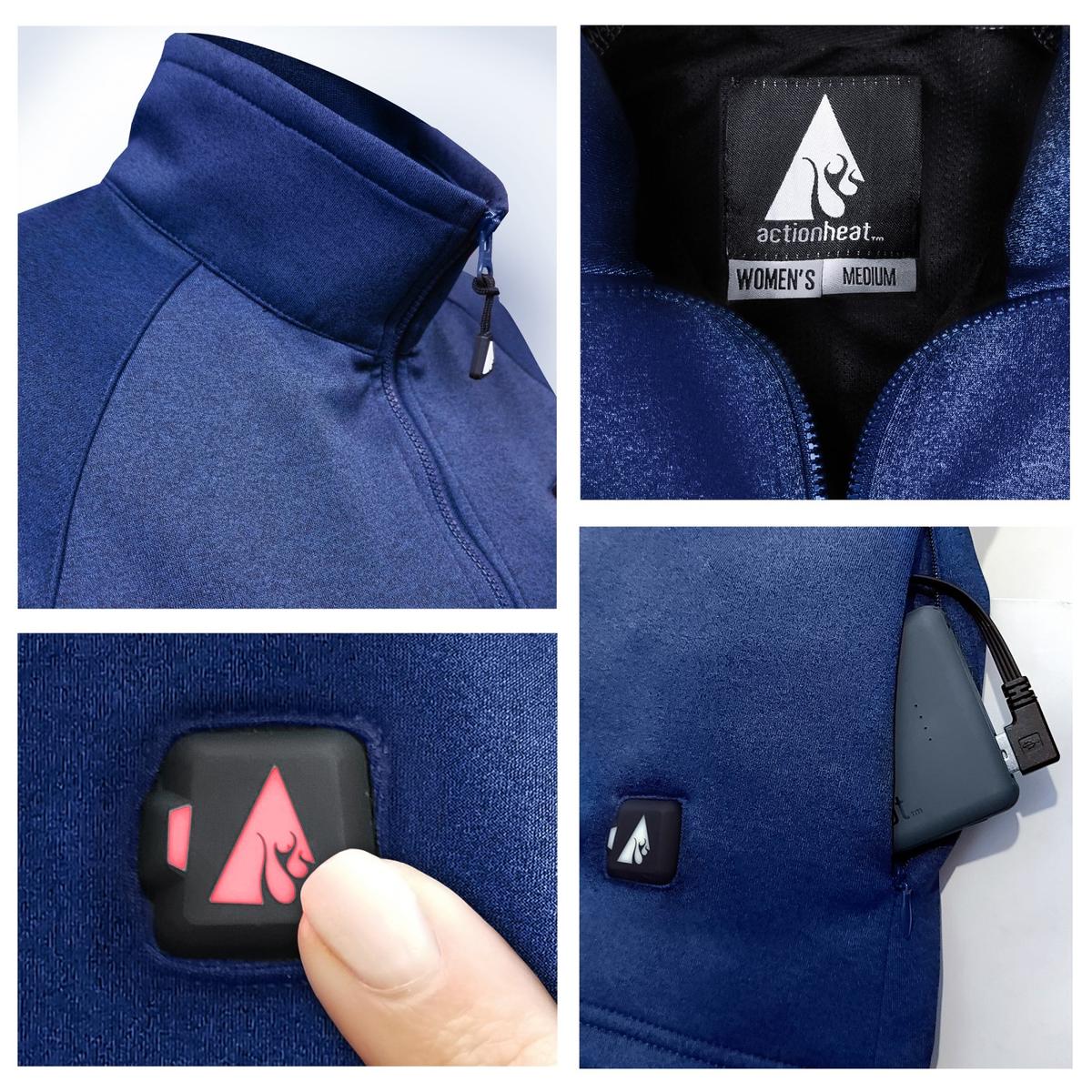 Heatrea 5V Women's 1/2 Zip Pullover Battery Heated Shirt