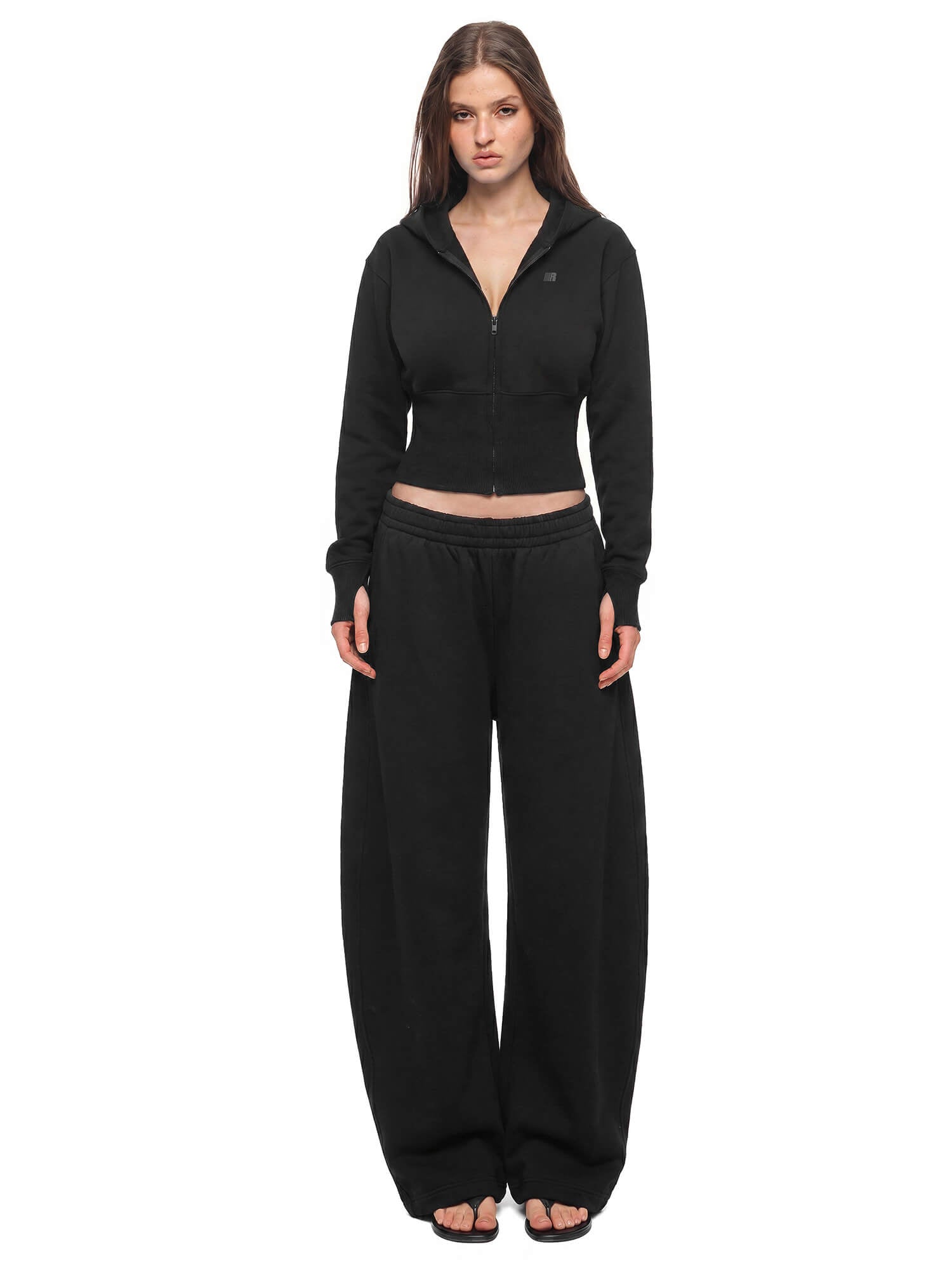 Sculpt Cropped Zip Hoodie