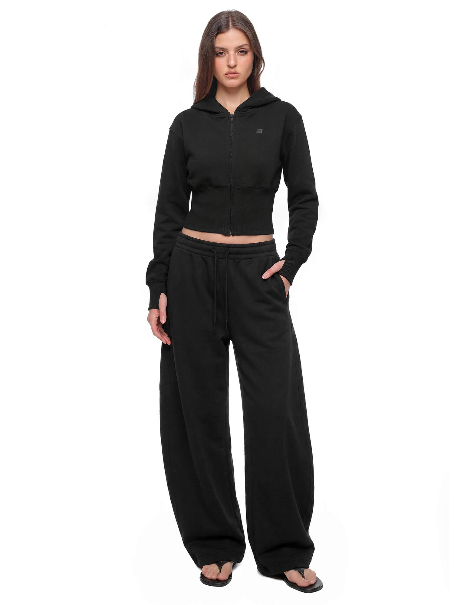 Sculpt Cropped Zip Hoodie