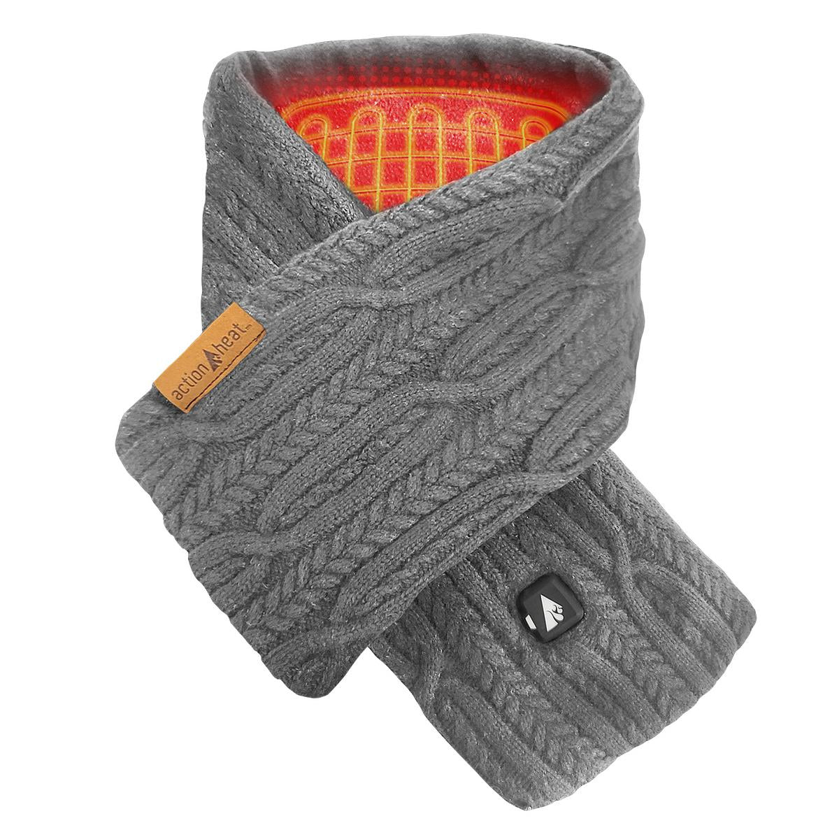 Heatrea 5V Battery Heated Cable Knit Wrap Scarf