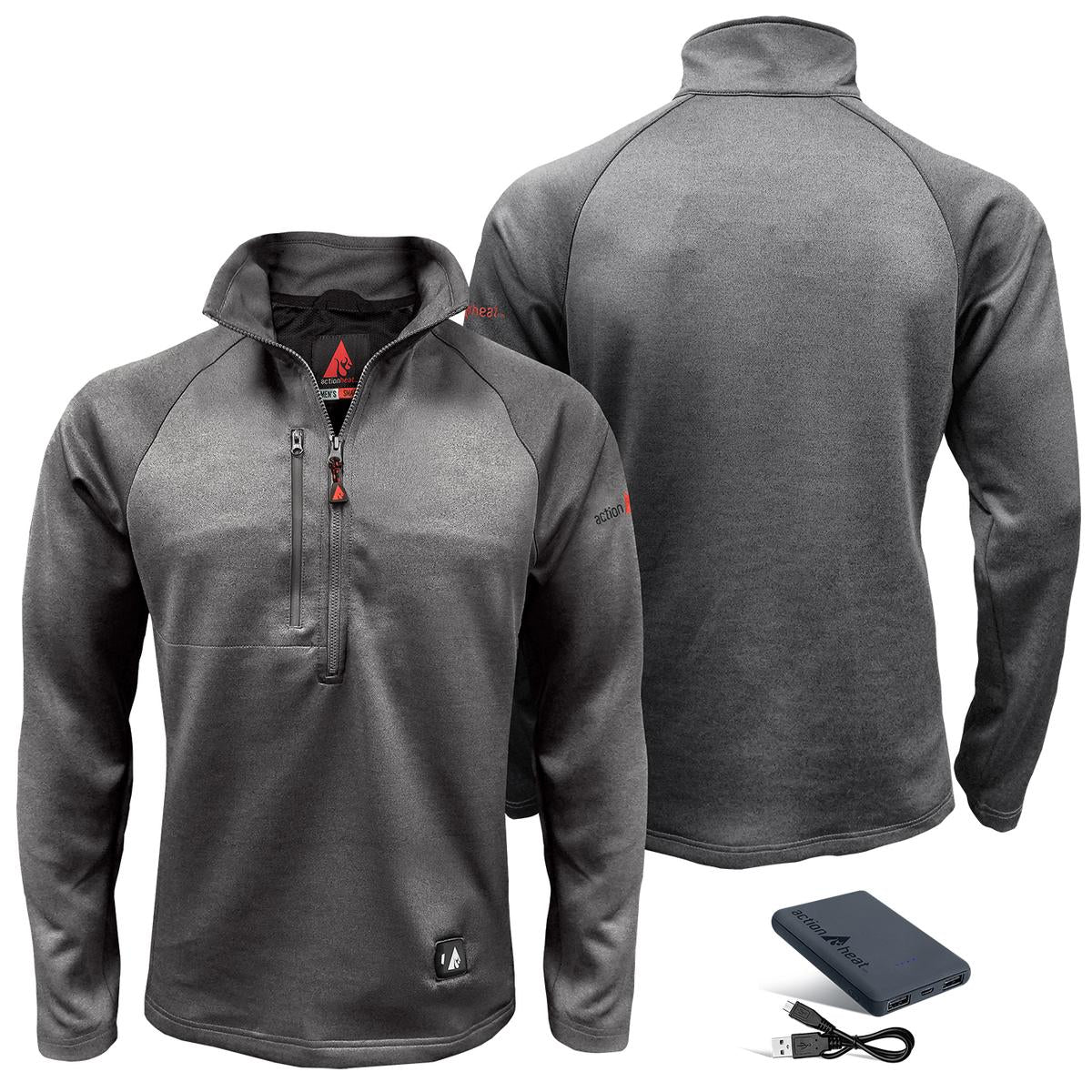 Heatrea 5V Men's 1/2 Zip Pullover Battery Heated Shirt
