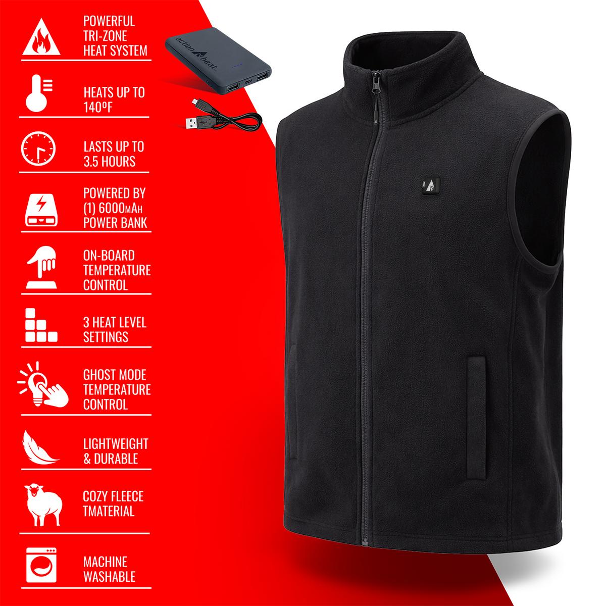 Heatrea 5V Men's Classic Heated Fleece Vest