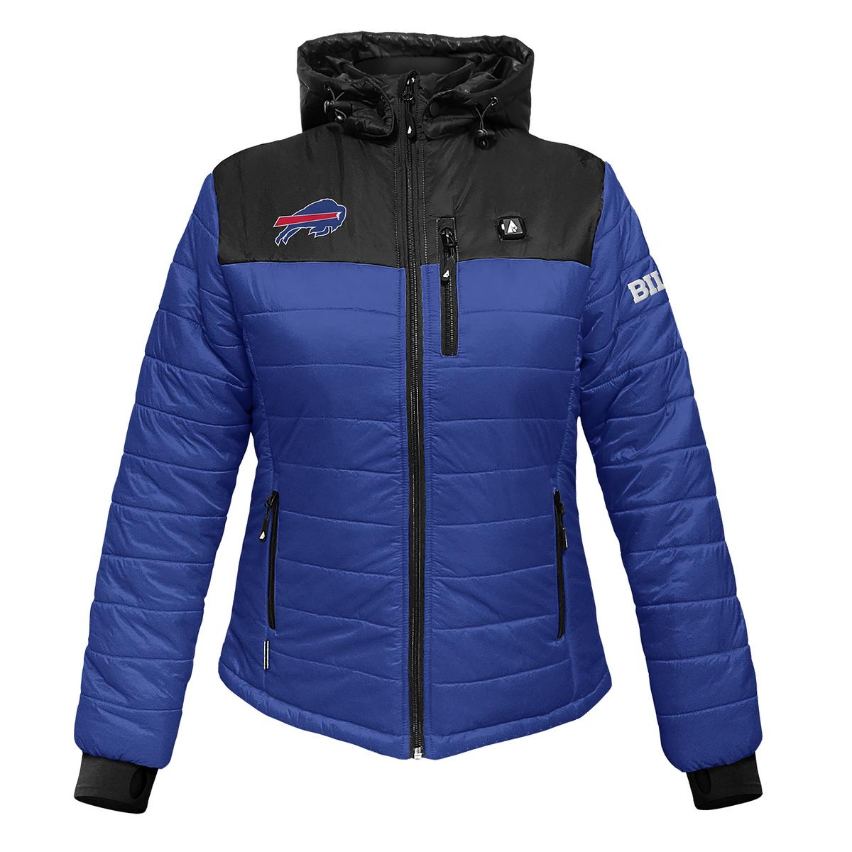 Heatrea Buffalo Bills 5V Women's Colorblock Puffer Battery Heated Jacket