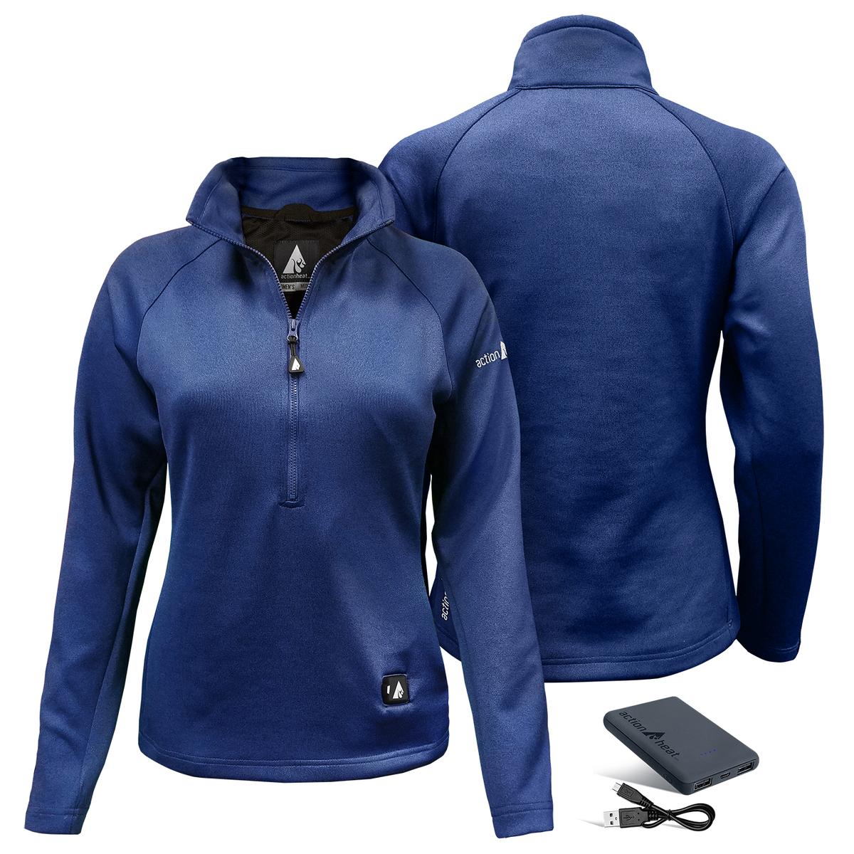 Heatrea 5V Women's 1/2 Zip Pullover Battery Heated Shirt