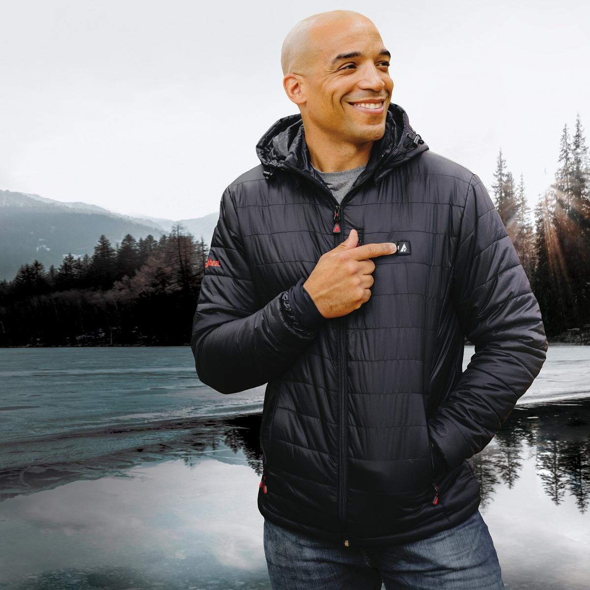 Heatrea 5V Men's Insulated Puffer Battery Heated Jacket W/ Hood