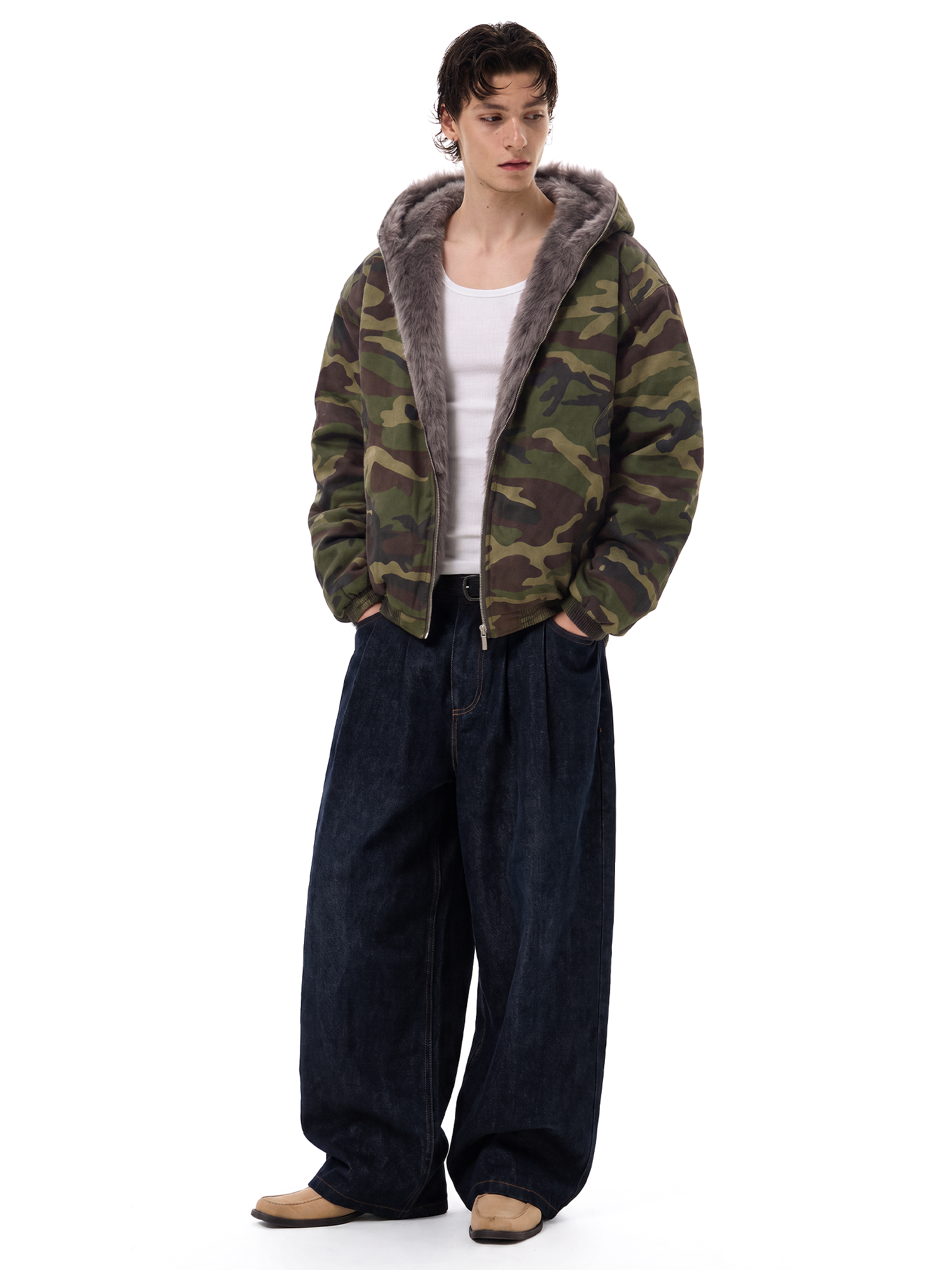 Camo Sherpa Jacket