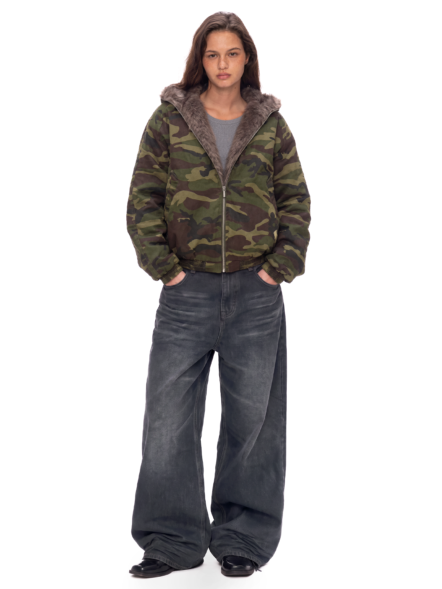 Camo Sherpa Jacket