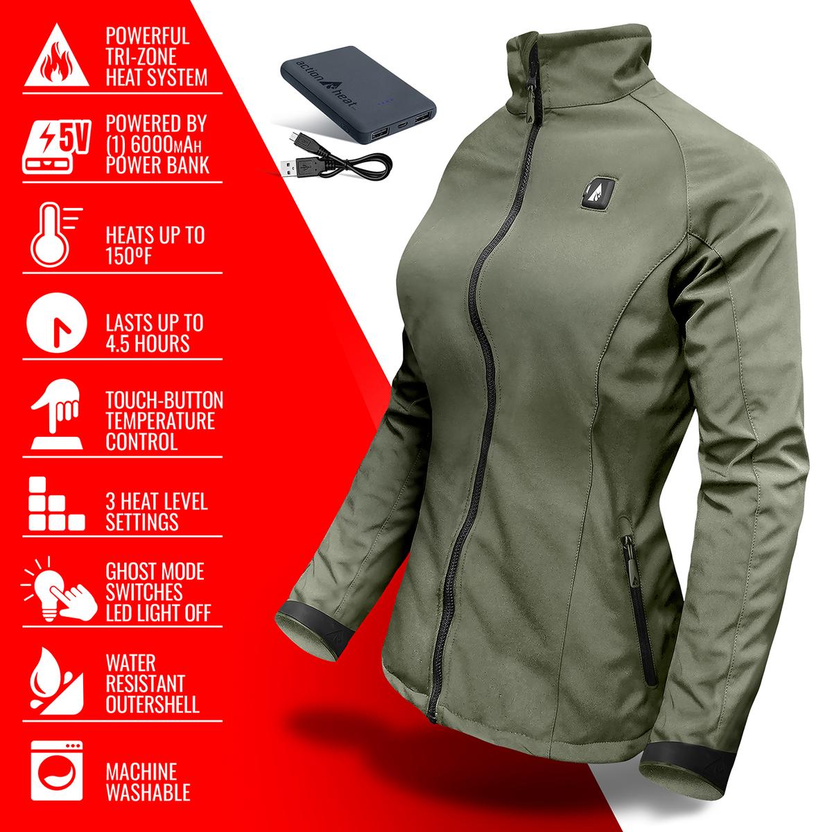 Heatrea 5V Women's Softshell Battery Heated Jacket
