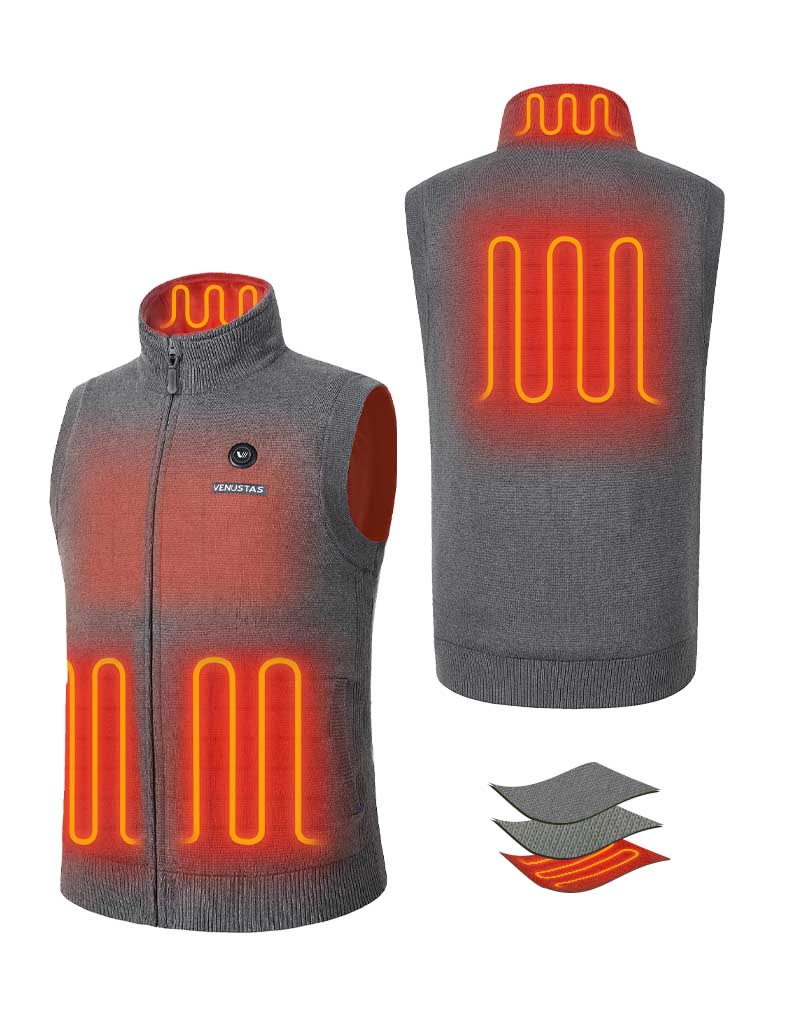 Men's Heated Sweater Vest 7.4V, M91 [Final Sale]