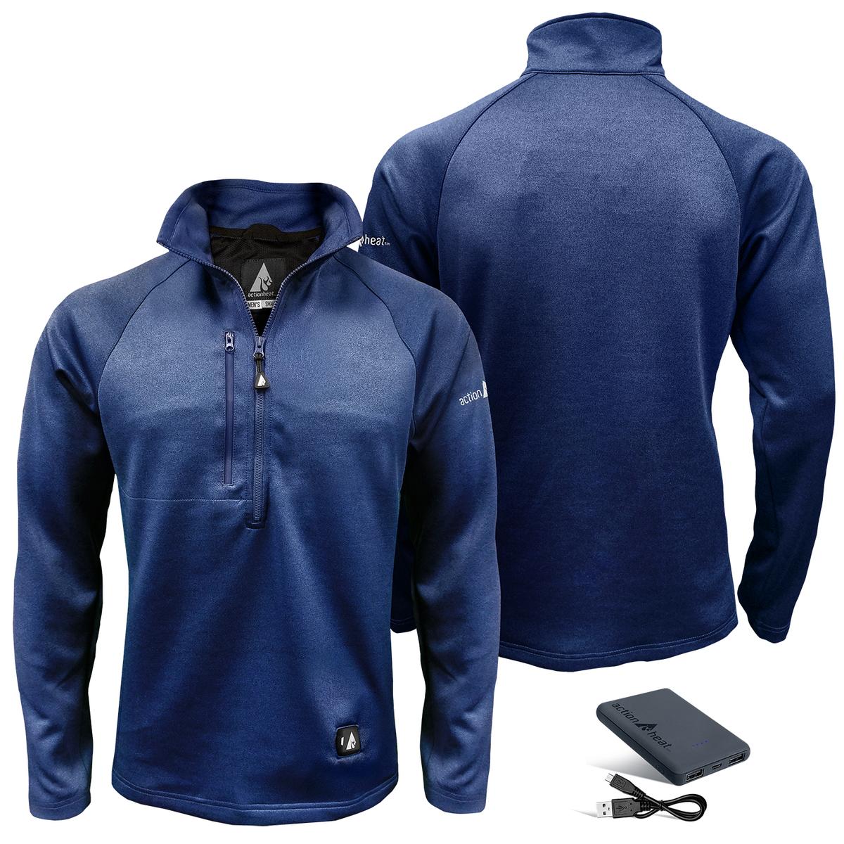 Heatrea 5V Men's 1/2 Zip Pullover Battery Heated Shirt