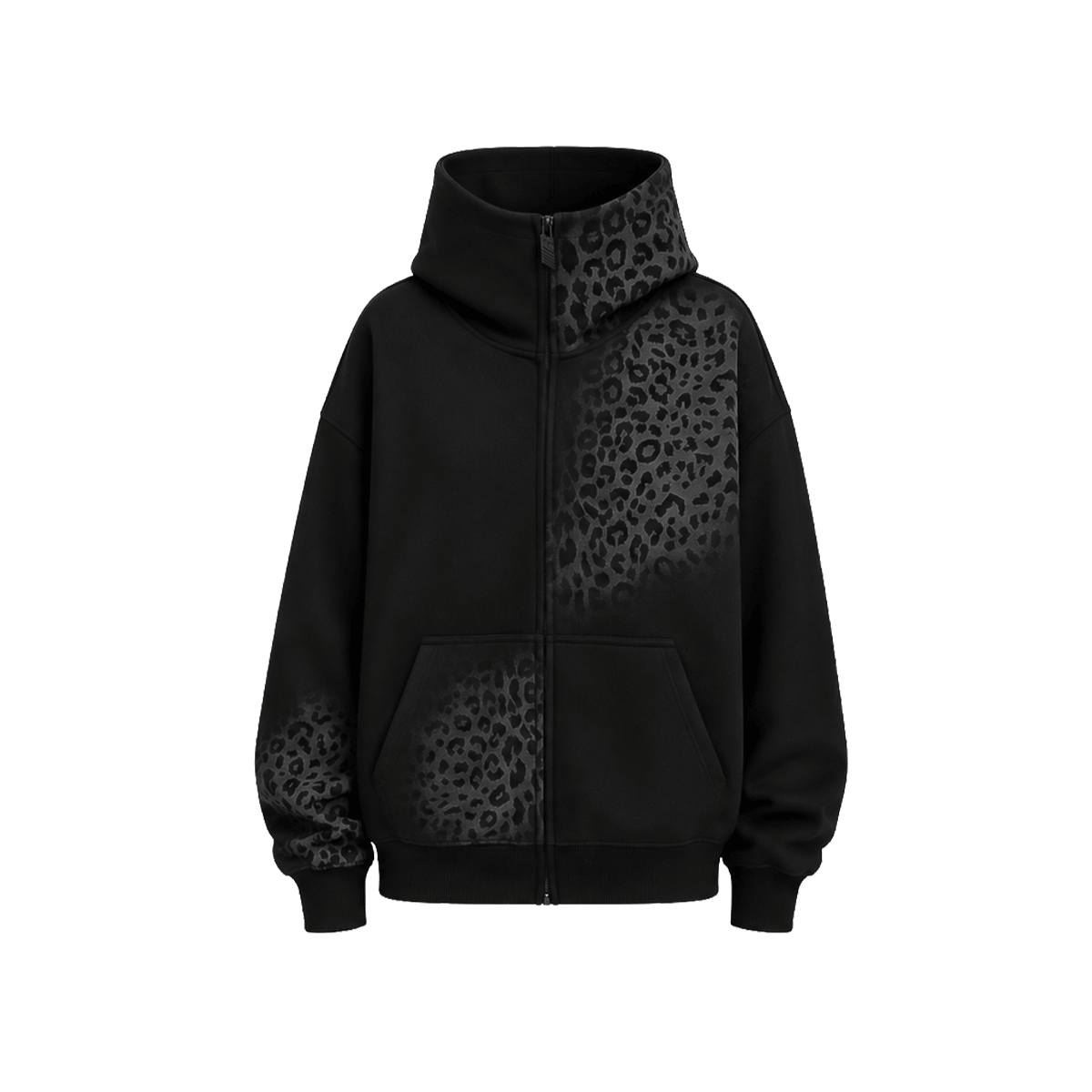 Reflective Leopard Zip Jacket