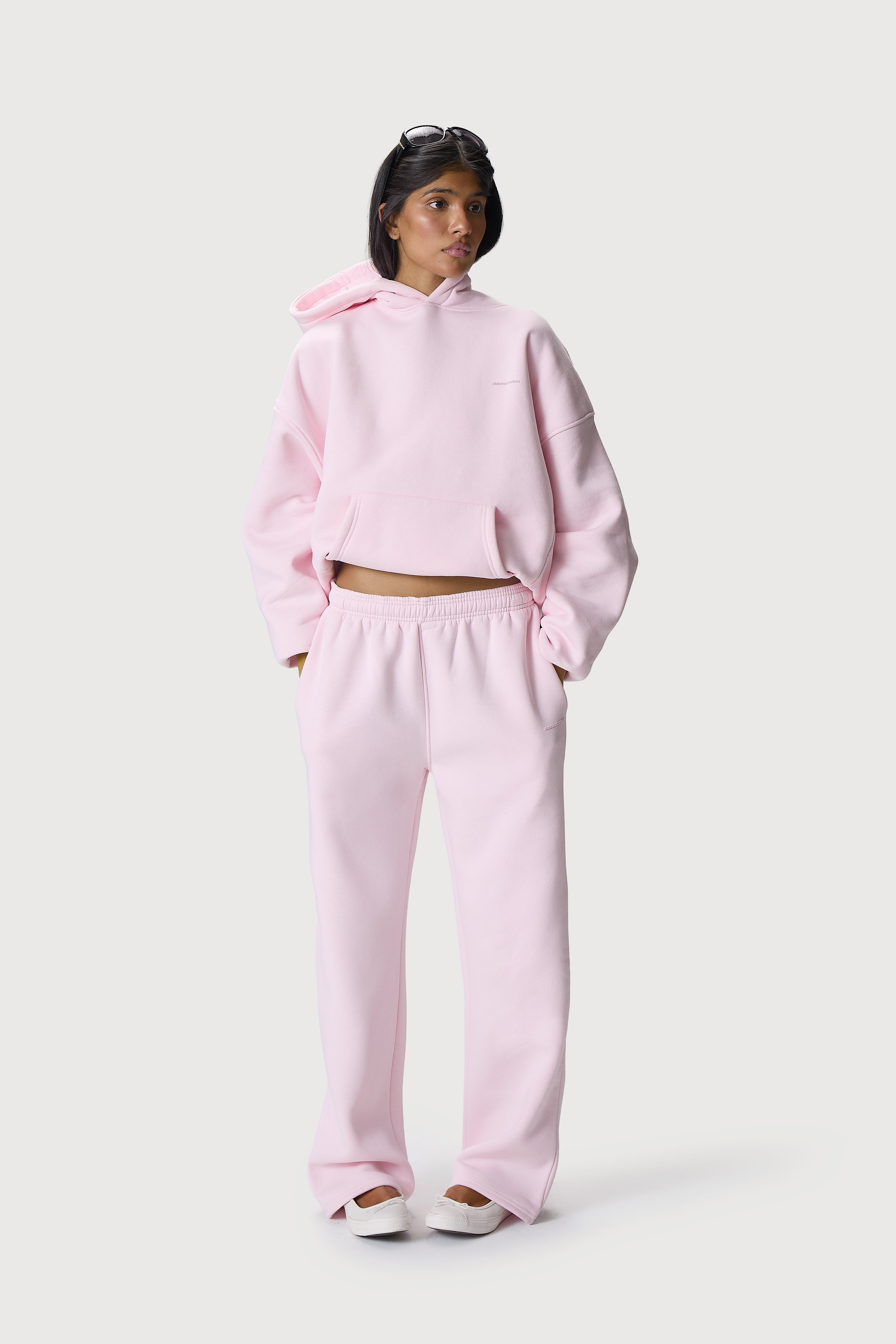 Trademark Wide Leg Sweatpants in Bunny - image 2