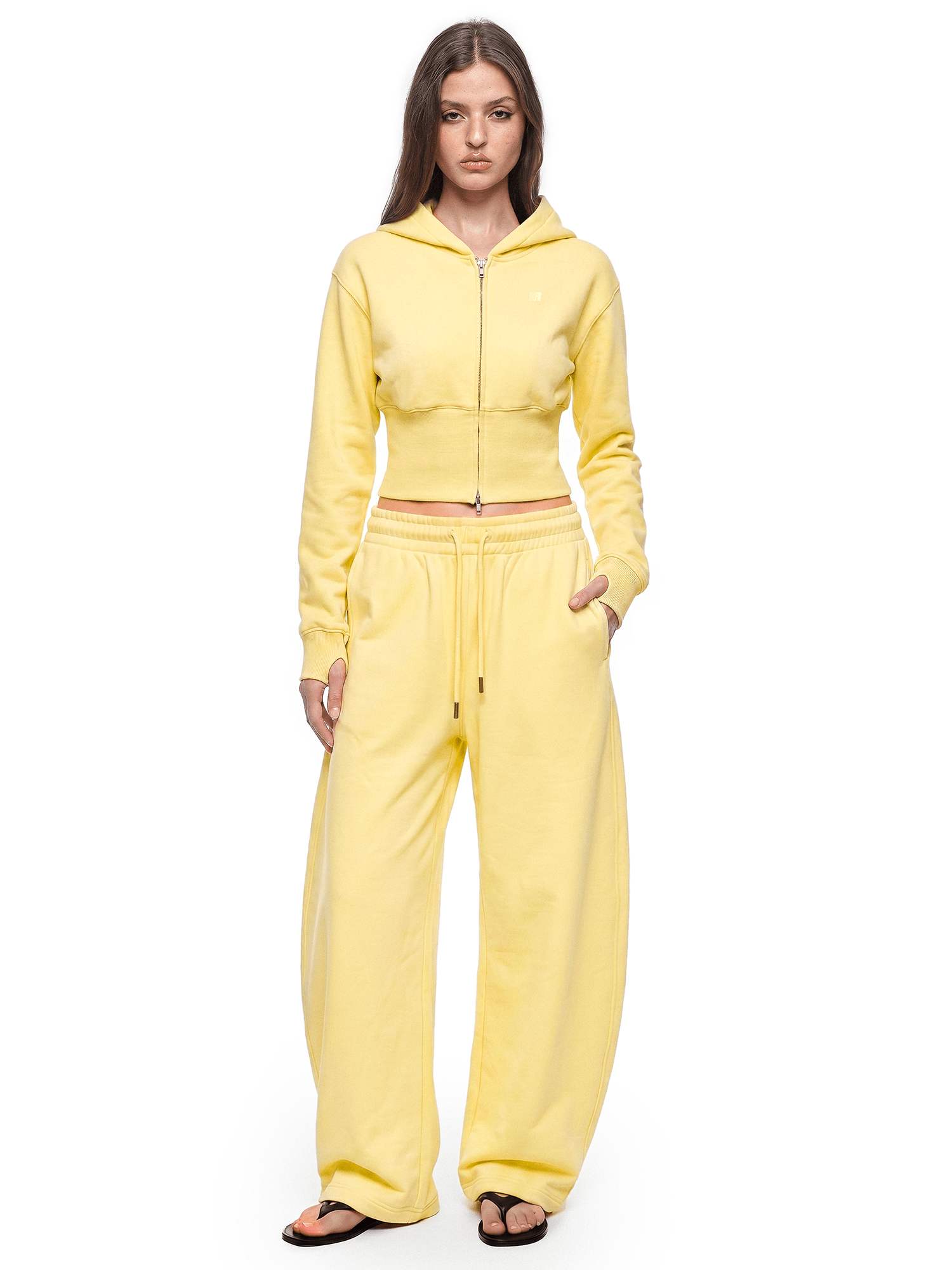 Sculpt Cropped Zip Hoodie