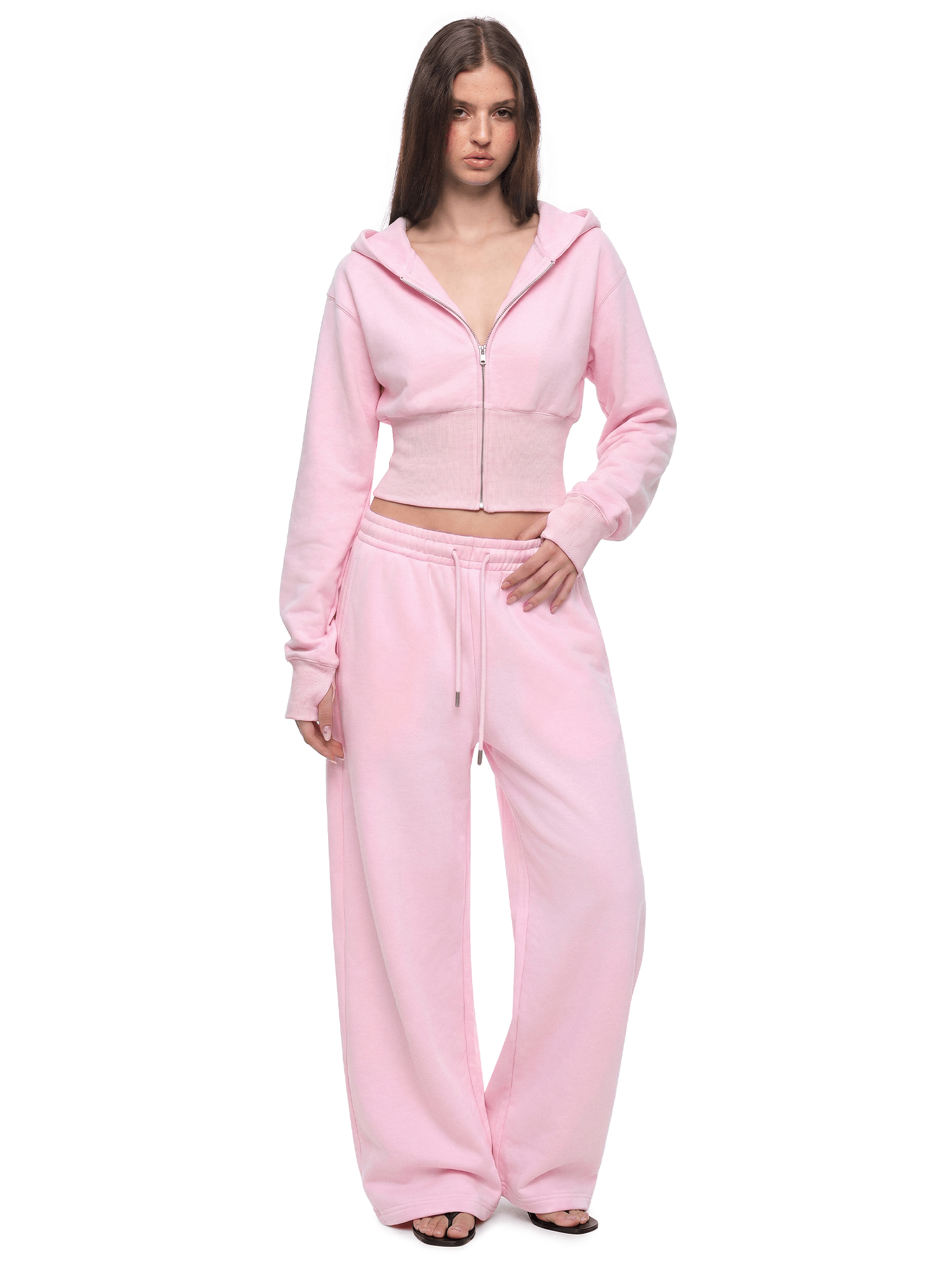 Sculpt Cropped Zip Hoodie