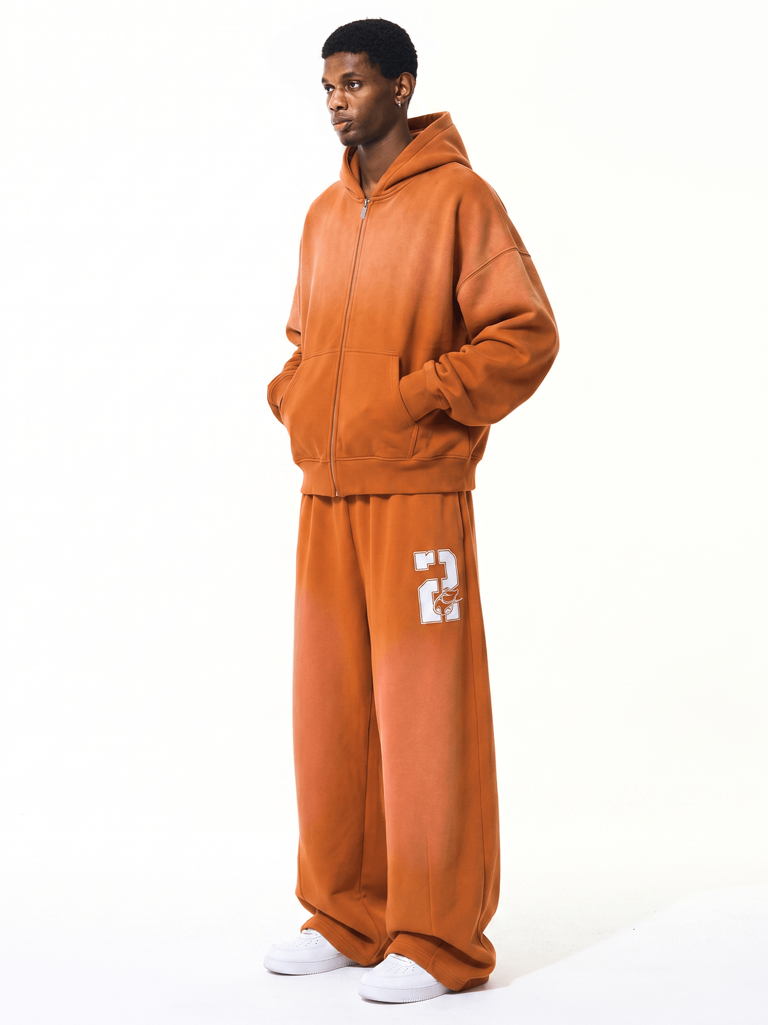 Washed Fade Zip Hoodie