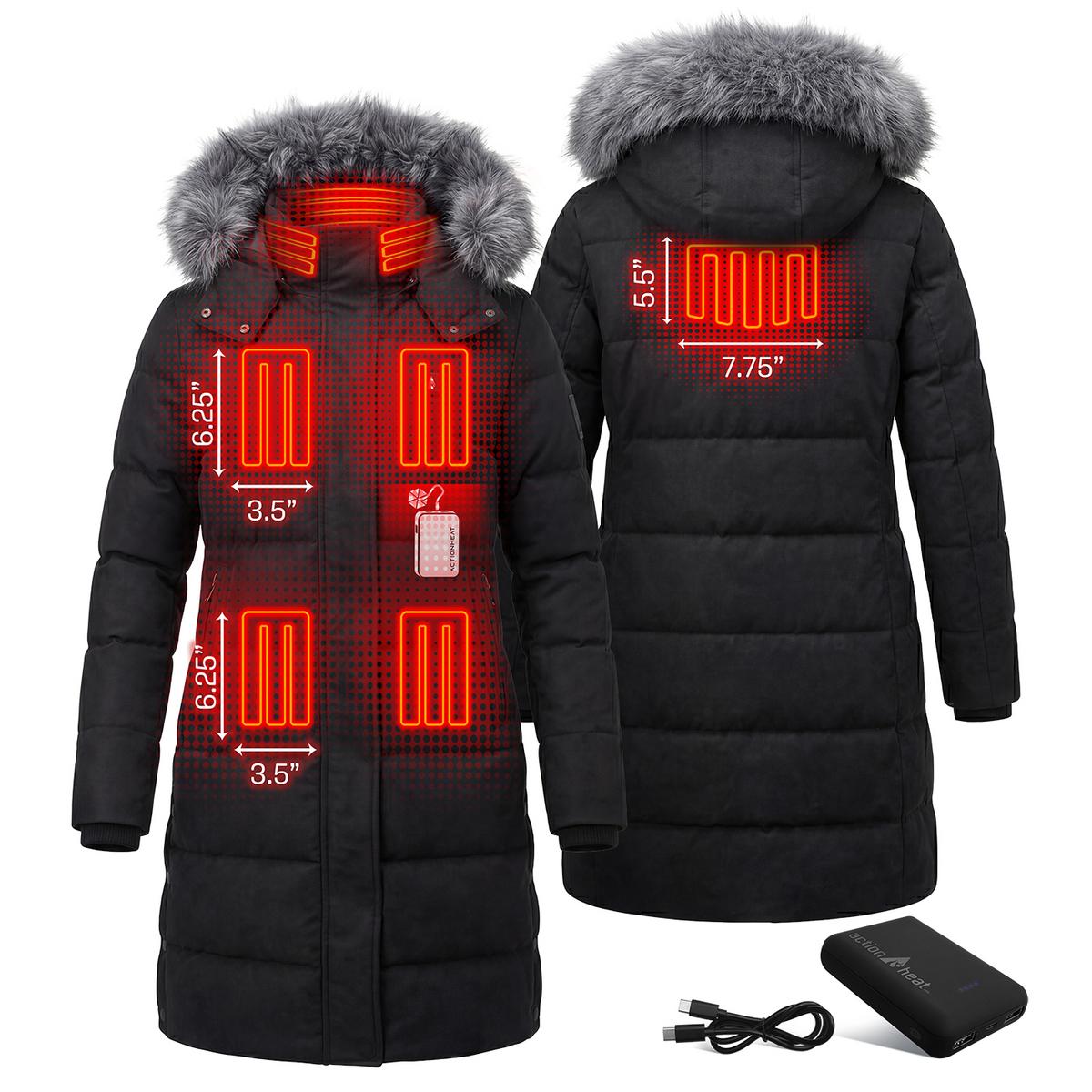 Heatrea Pro Series+ Bluetooth Women's Long Puffer Heated Jacket