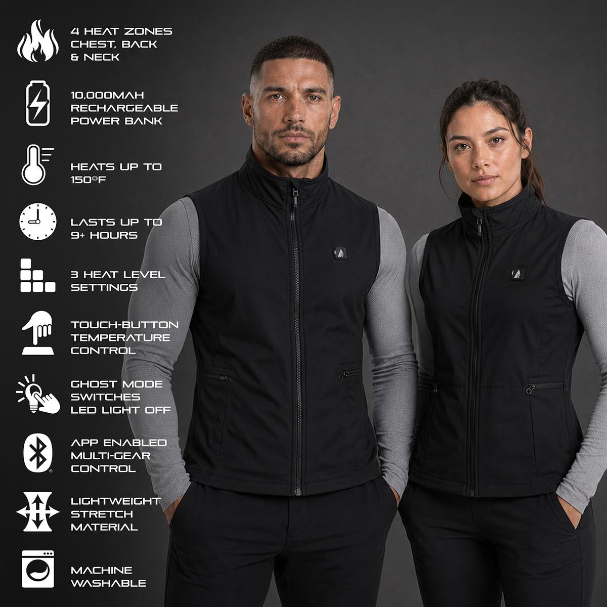 Heatrea Pro Series+ Bluetooth Heated Vest Liner