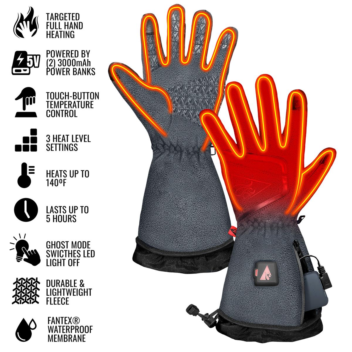 Heatrea 5V Women's Slim Fit Fleece Heated Gloves