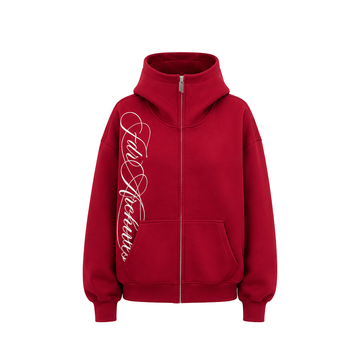 Washed Embroidery Zip Hoodie