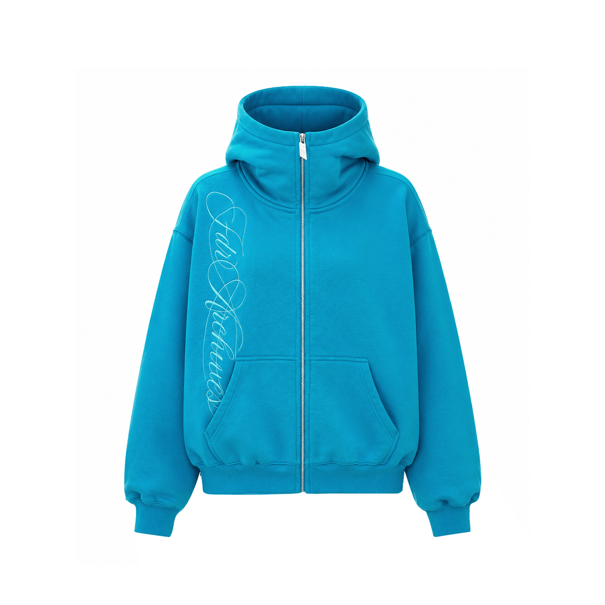 Washed Embroidery Zip Hoodie